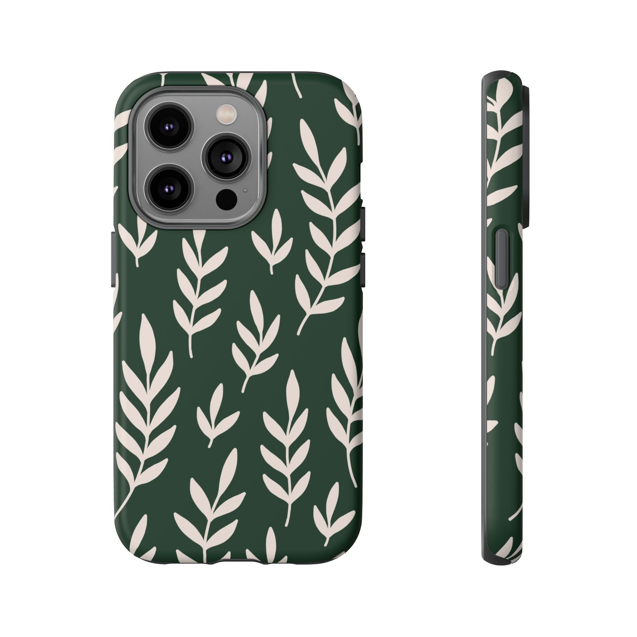 Leafy Phone Case, Tough Cases for Nature Lovers, Green Leaf Design, Eco-Friendly, Stylish Mobile Cover, Gift for Her