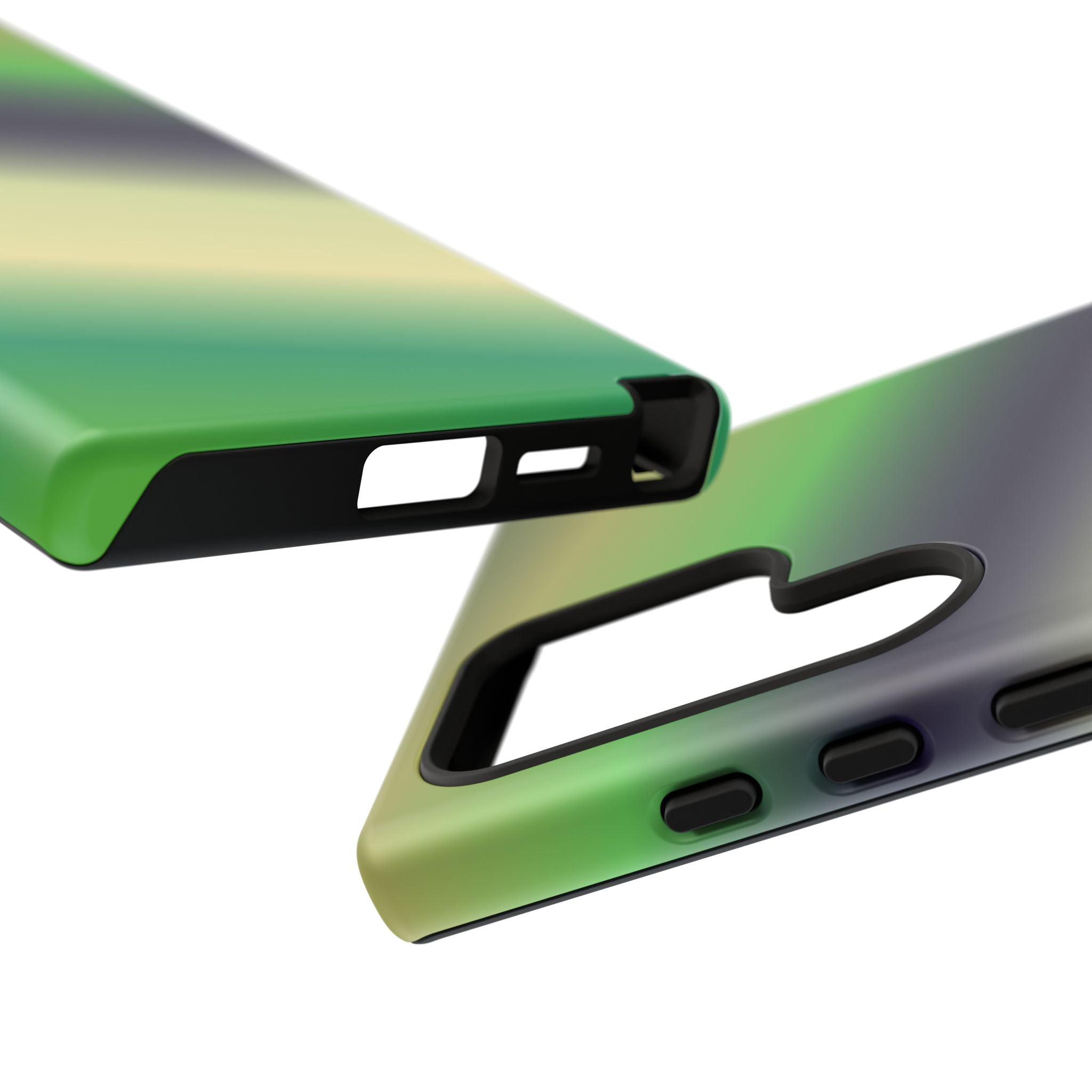 Gradient Phone Case - Tough Cases, Unique Cell Phone Cover, Stylish Tech Accessories, Green and Black Gradient, Perfect Gift