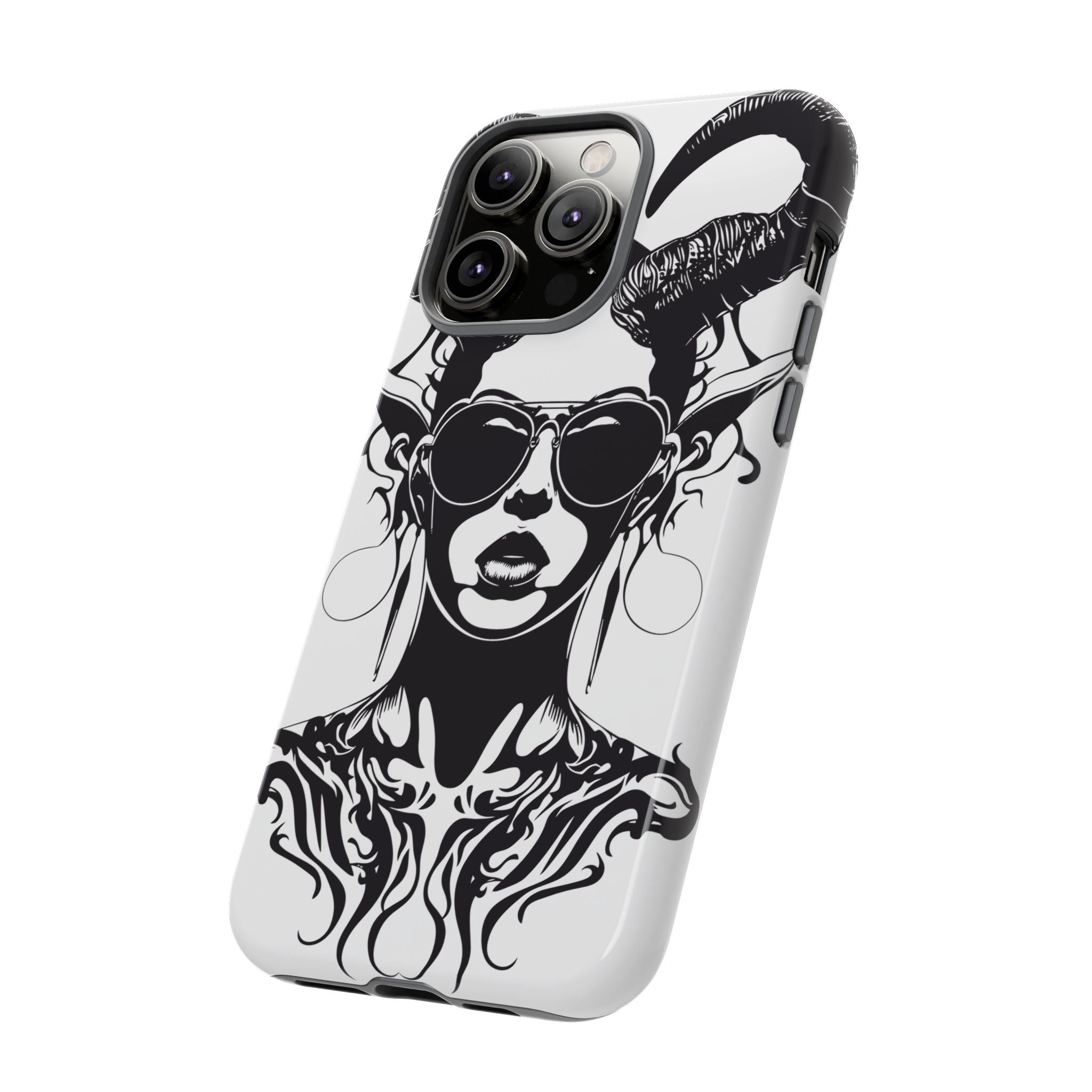 Tough Cases: Stylish Phone Case with Edgy Design, Protective Cover, Gift for Her, Trendy Accessories, Unique Art, Holiday Present