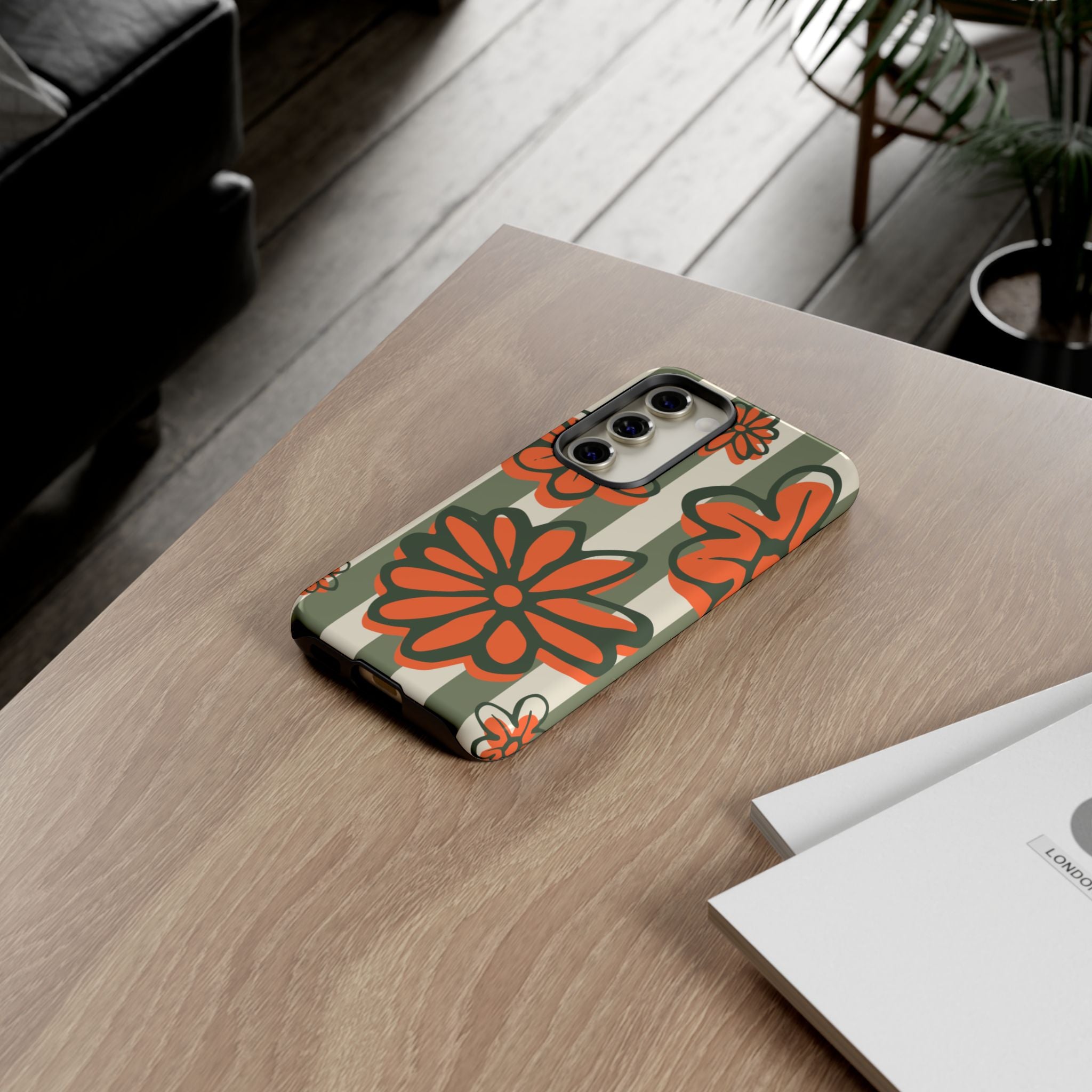 Floral Tough Phone Case - Trendy Protector for Pet Lovers, Super Cute Gift, Floral Design, Stylish Phone Cover, Unique Accessory