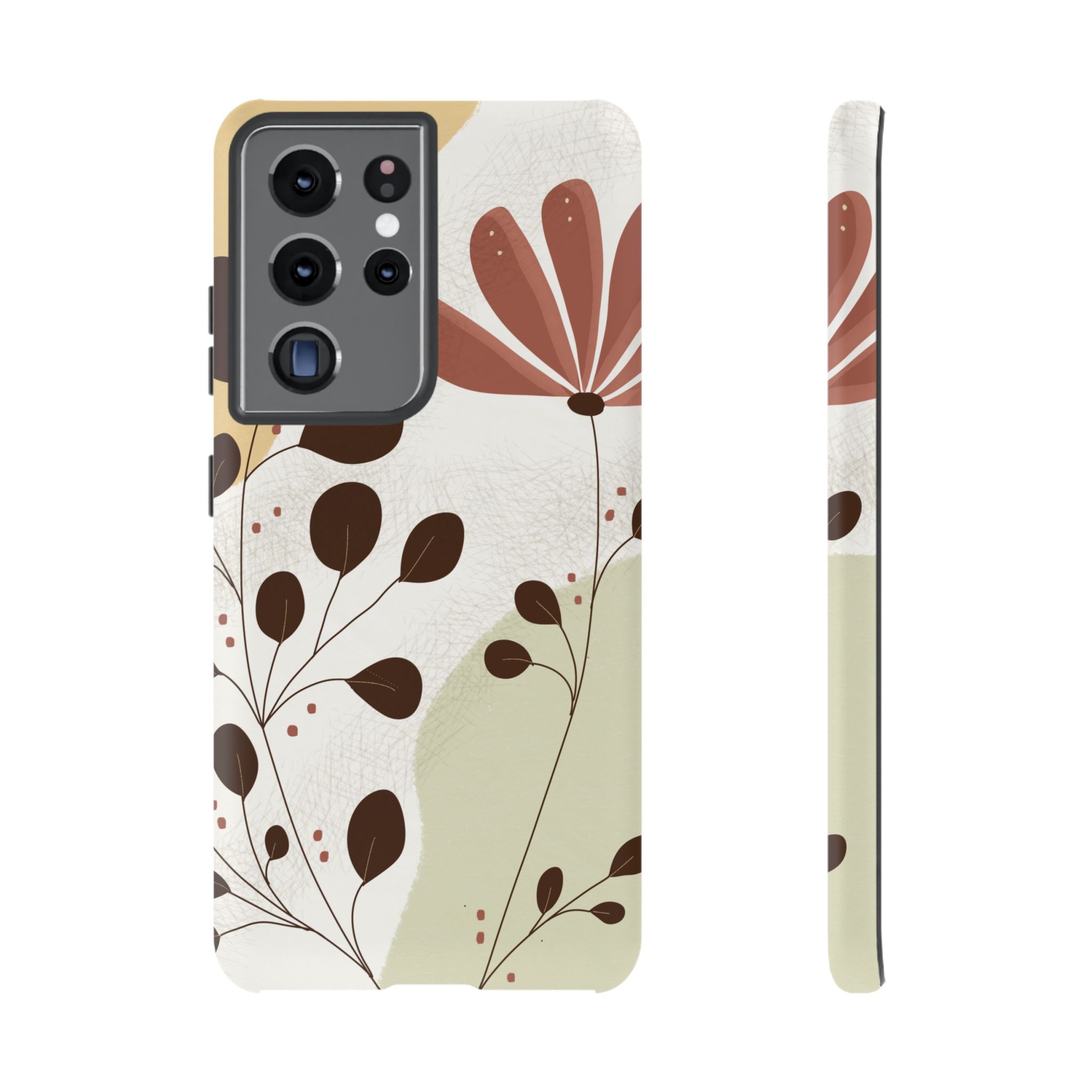 Floral Phone Case - Stylish Tough Cases for Women, Trendy Phone Cover, Gift for Her, Birthday Present, Everyday Use
