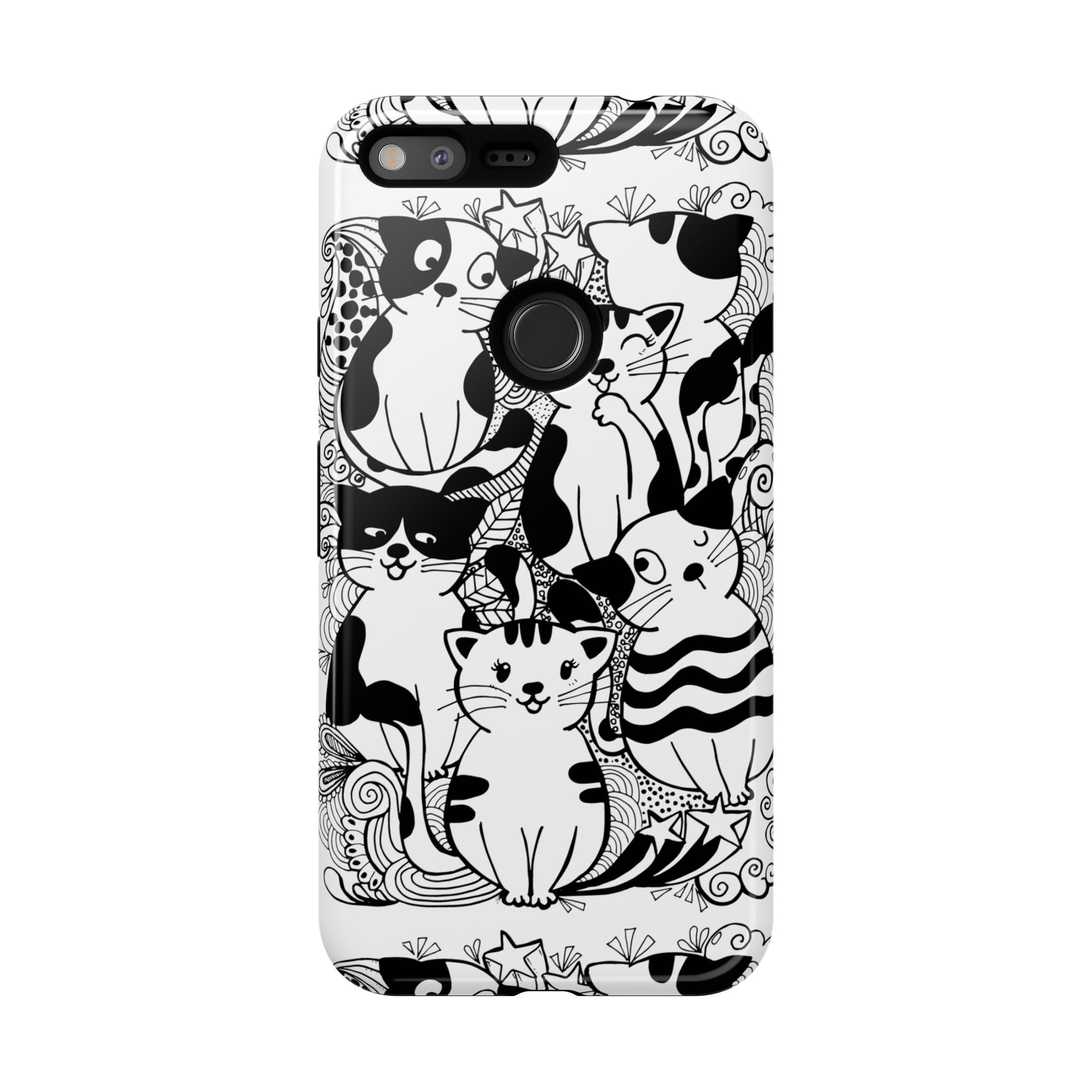 Cat-Themed Phone Case, Cute Cat Art, Pet Lover Gift, Birthday Present, Unique Cat Decor, Fun Tech Accessories, Animal Lover Case