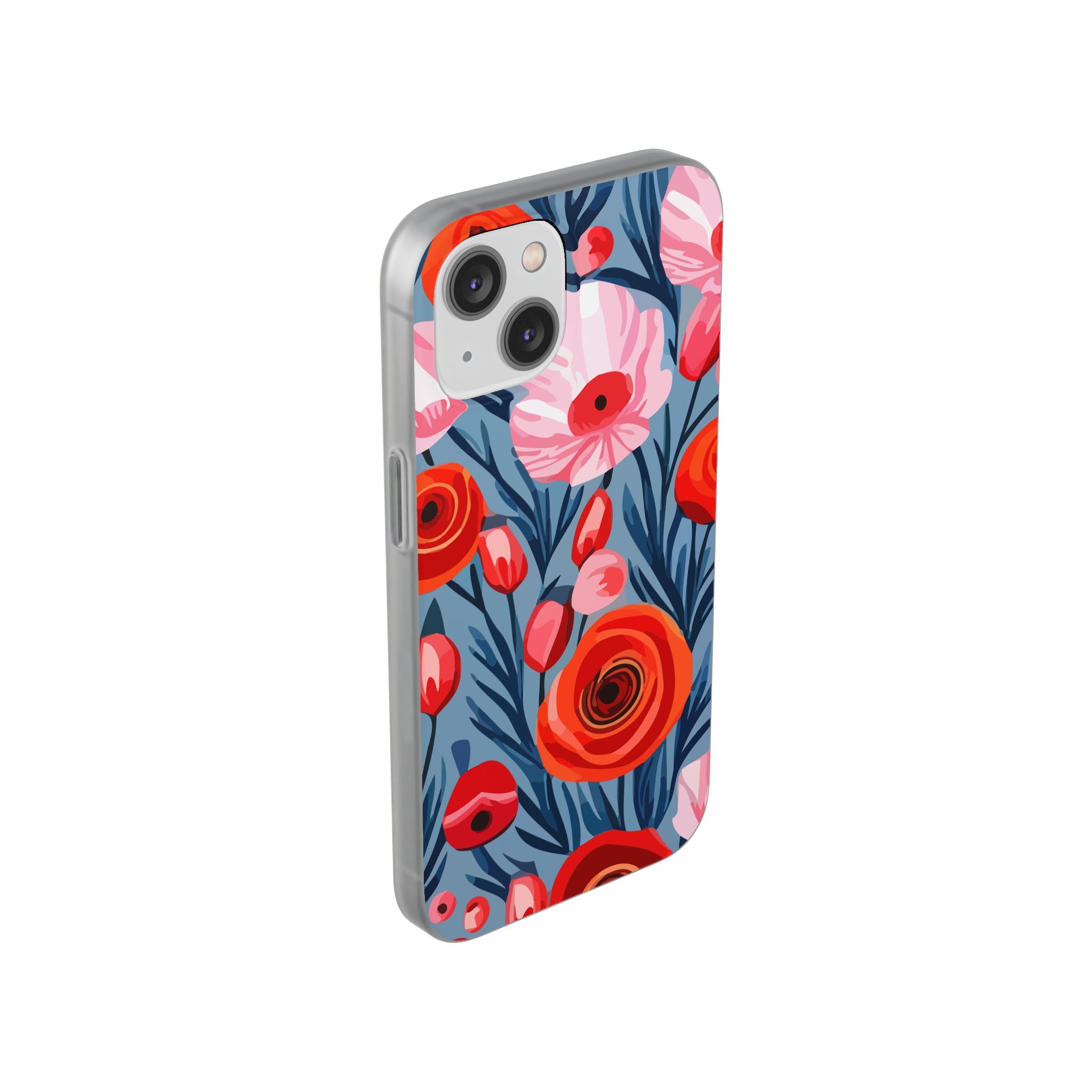 Beautiful Floral Flexi Cases for Phone, Stylish Protective Cover, Gift for Her, Phone Accessories, Floral Design