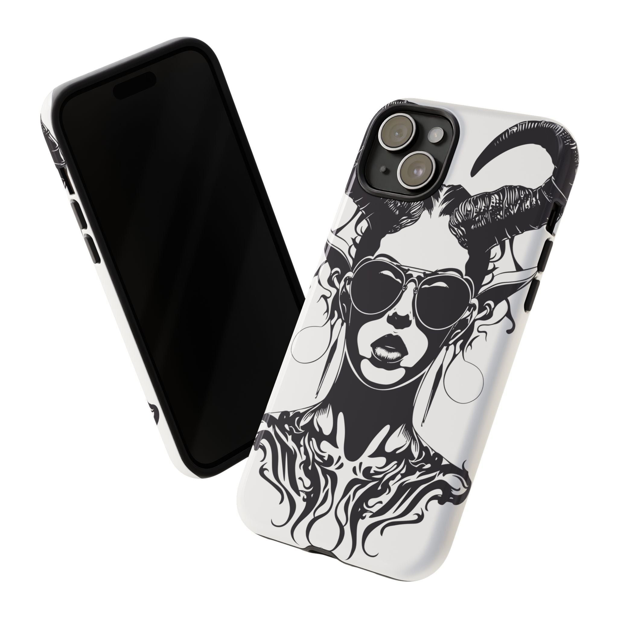 Tough Cases: Stylish Phone Case with Edgy Design, Protective Cover, Gift for Her, Trendy Accessories, Unique Art, Holiday Present