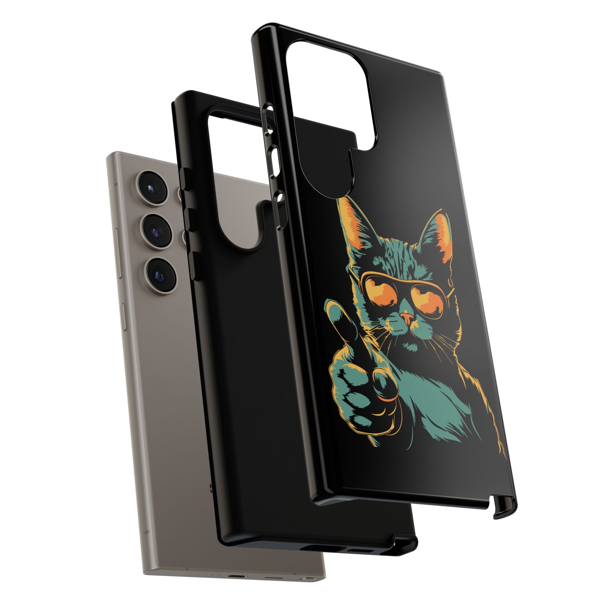 Cool Cat Phone Case, Stylish Phone Cover, Pet Lover Gift, Cute Cat Design, Fun Cat Accessories
