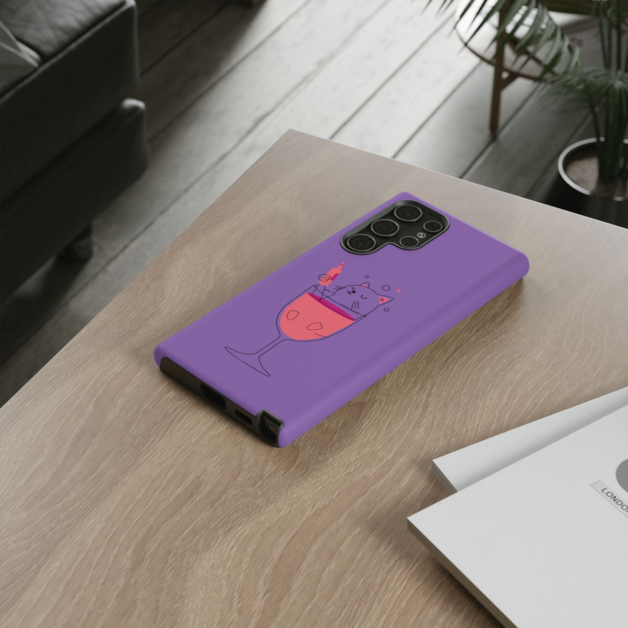 Cute Cat Phone Case, Fun Gift for Cat Lovers, Colorful Phone Cover, Pet Lover Accessory, Unique Cat Themed Case