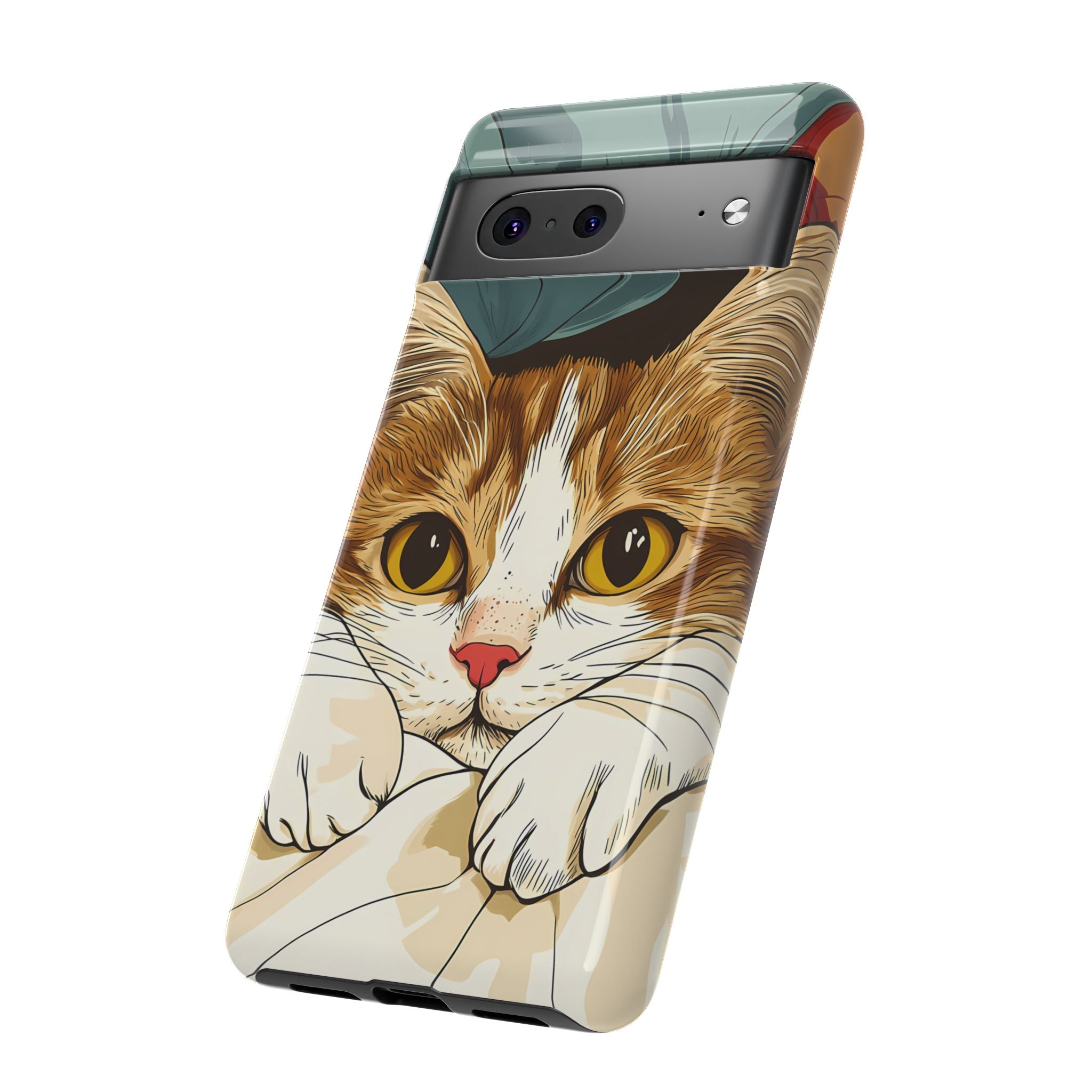 Cute Cat Phone Case - Ideal for Cat Lovers, Pet Owners, Birthday Gifts, Smartphone Accessories, Funny Pet Humor