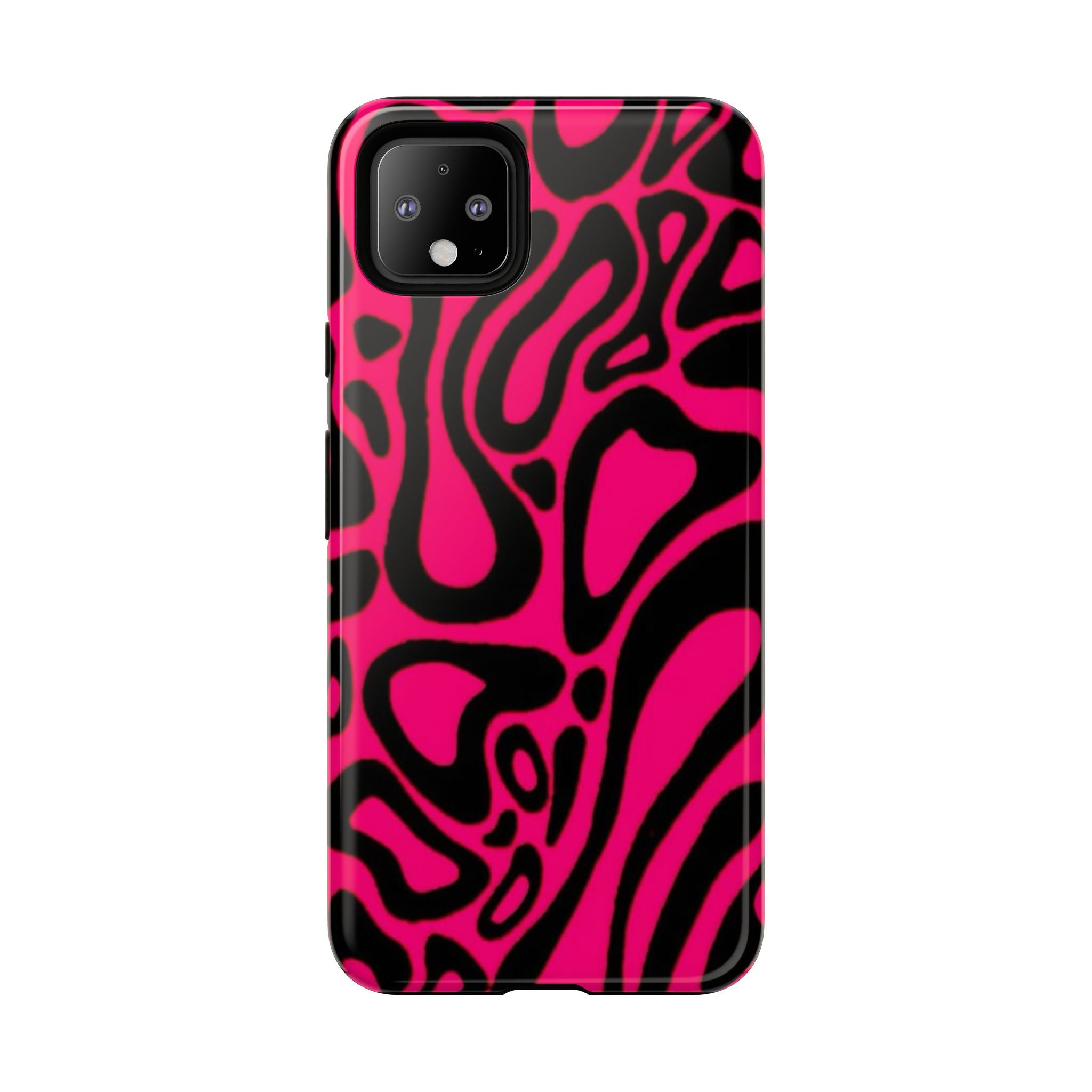 Bold Pink Patterned Phone Case, Stylish Tough Case, Trendy Accessory, Gift for Her, Tech Protection