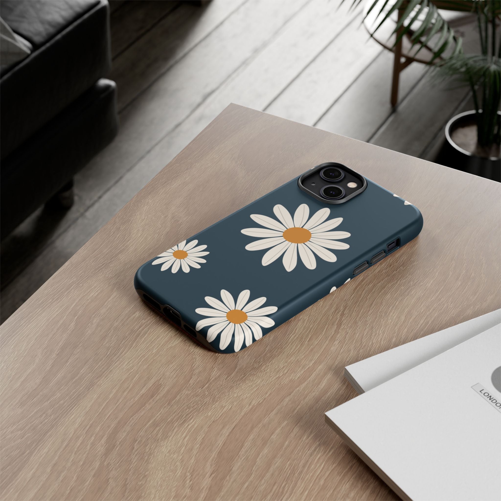 Daisy Phone Case, Floral Phone Cover, Tough Phone Case, Gift for Flower Lovers, Smartphone Accessory, Spring Design