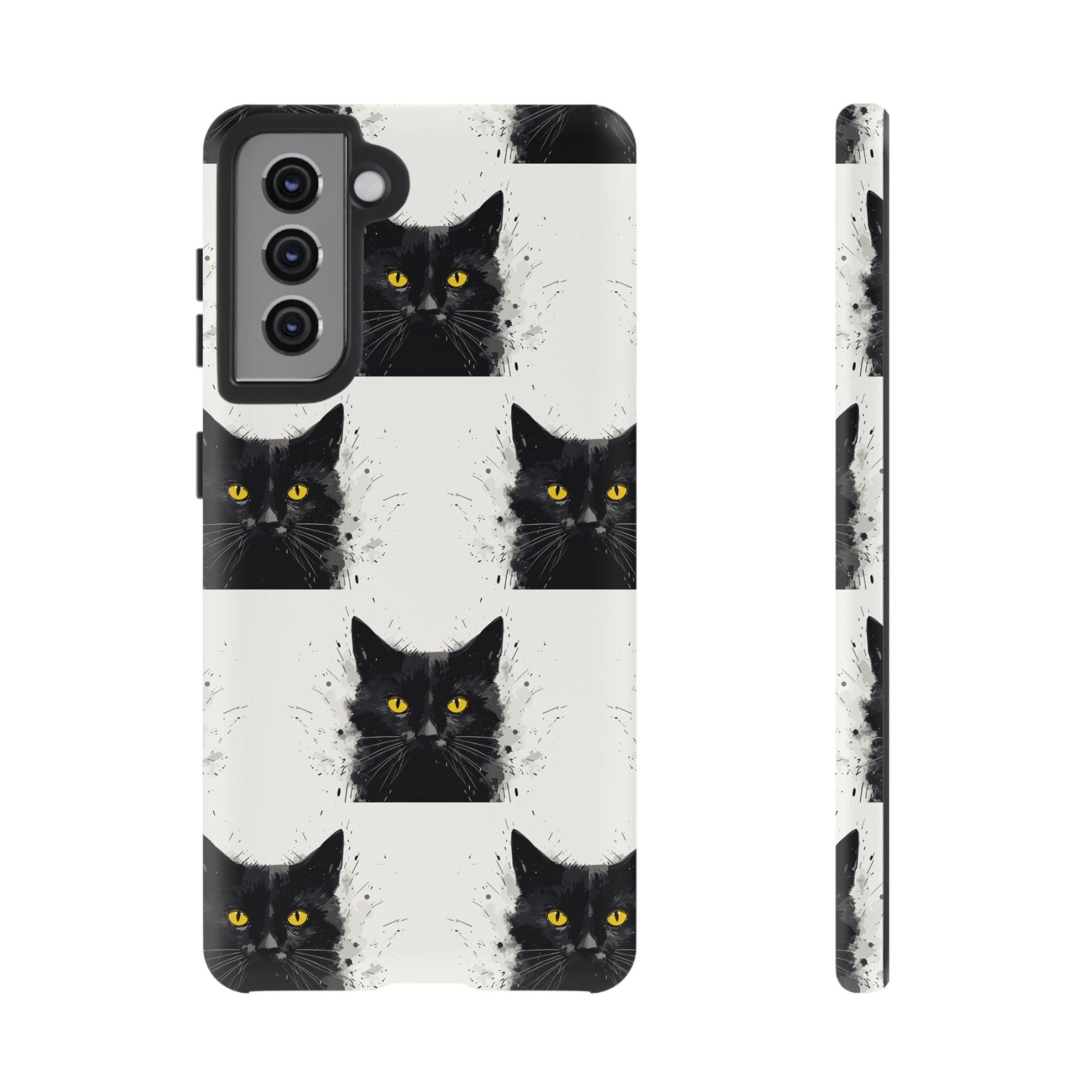 Black Cat Phone Case, Tough Cases, Cat Lover Gift, Unique Design, Halloween, Animal Accessories, Custom Phone Cover