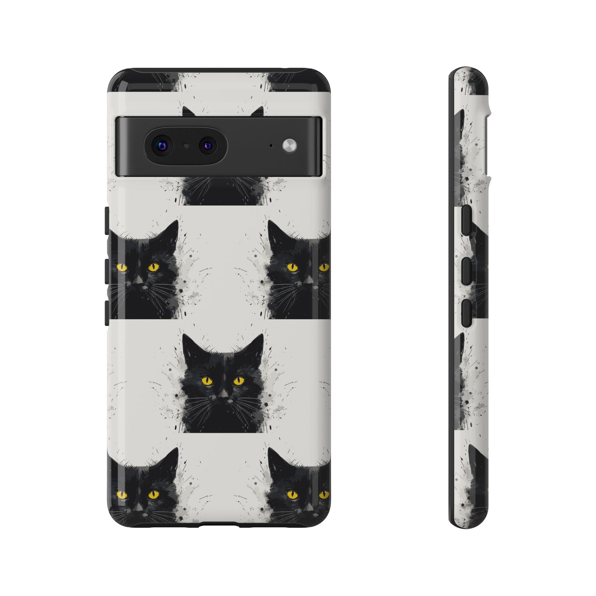 Black Cat Phone Case, Tough Cases, Cat Lover Gift, Unique Design, Halloween, Animal Accessories, Custom Phone Cover