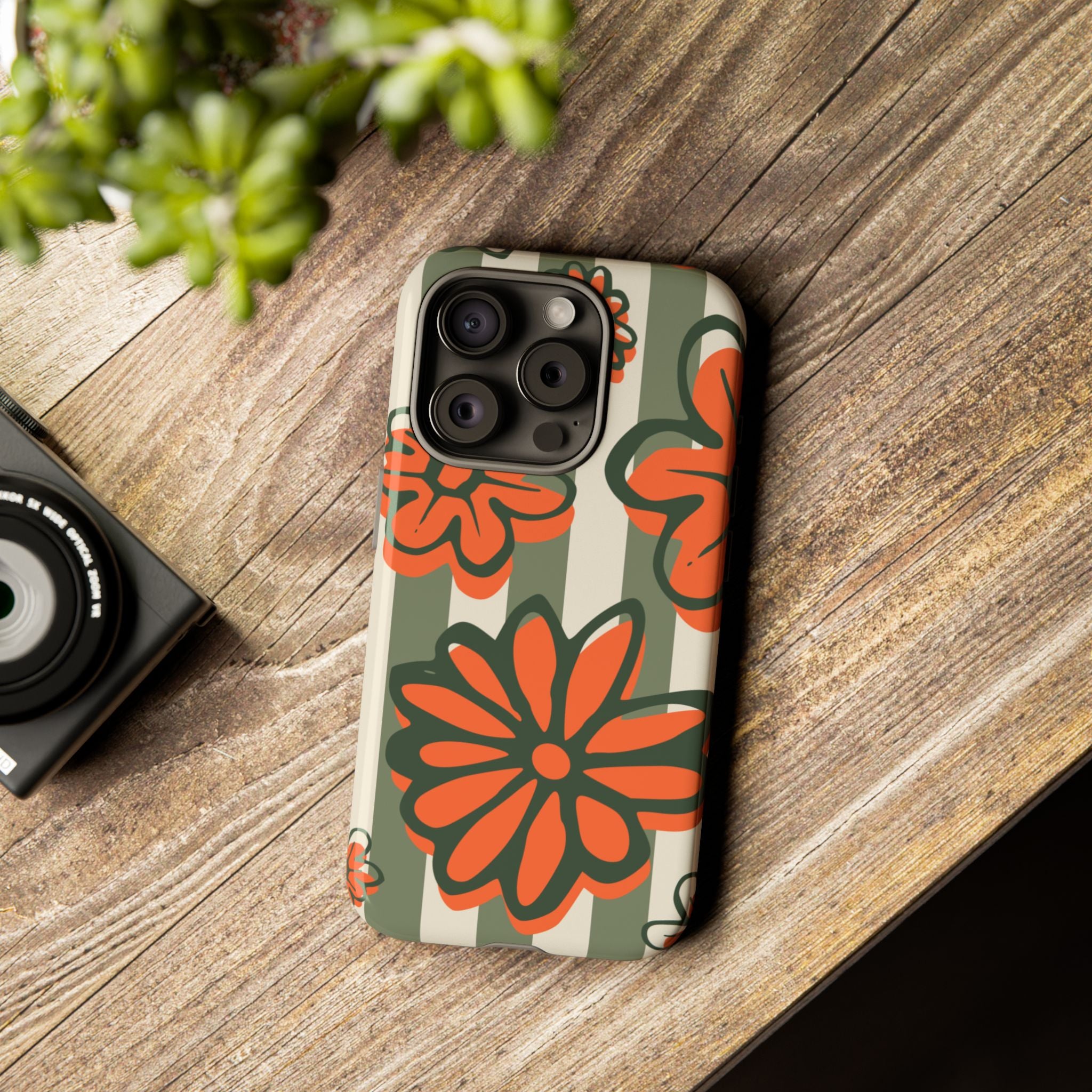 Floral Tough Phone Case - Trendy Protector for Pet Lovers, Super Cute Gift, Floral Design, Stylish Phone Cover, Unique Accessory