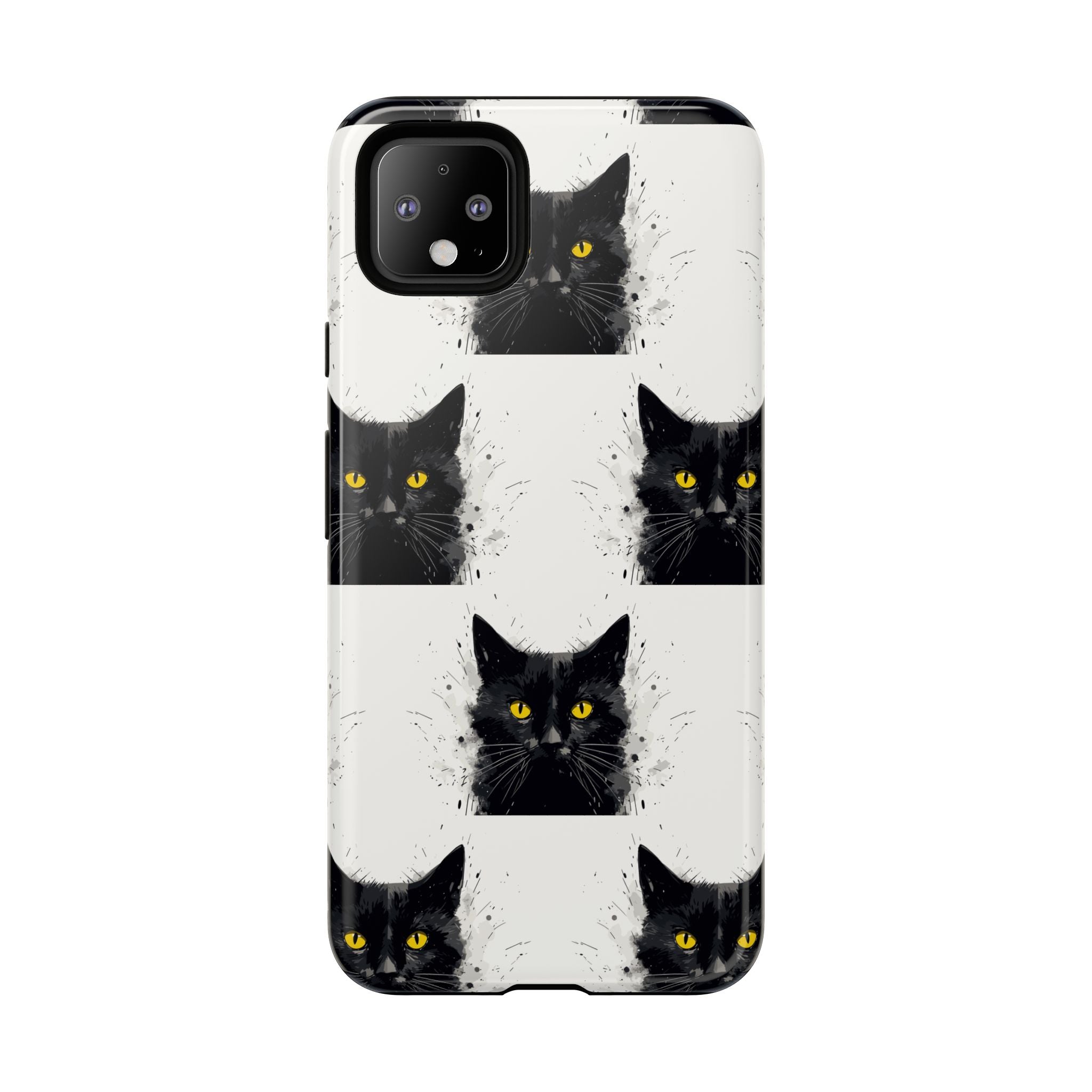 Black Cat Phone Case, Tough Cases, Cat Lover Gift, Unique Design, Halloween, Animal Accessories, Custom Phone Cover