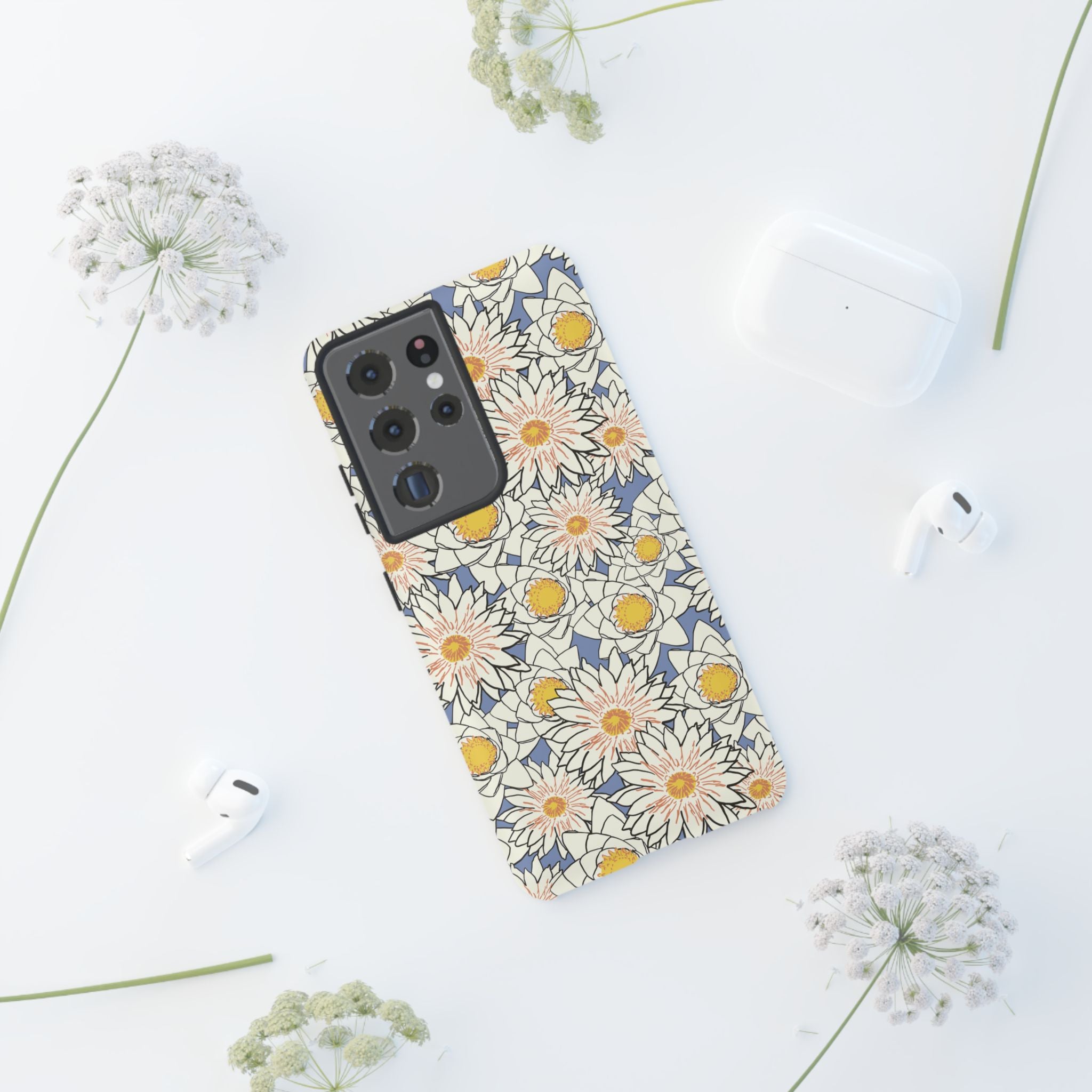 Stylish Phone Case, Floral Protective Cover, Gift for Nature Lovers, Trendy Tech Accessory, Customizable Phone Case