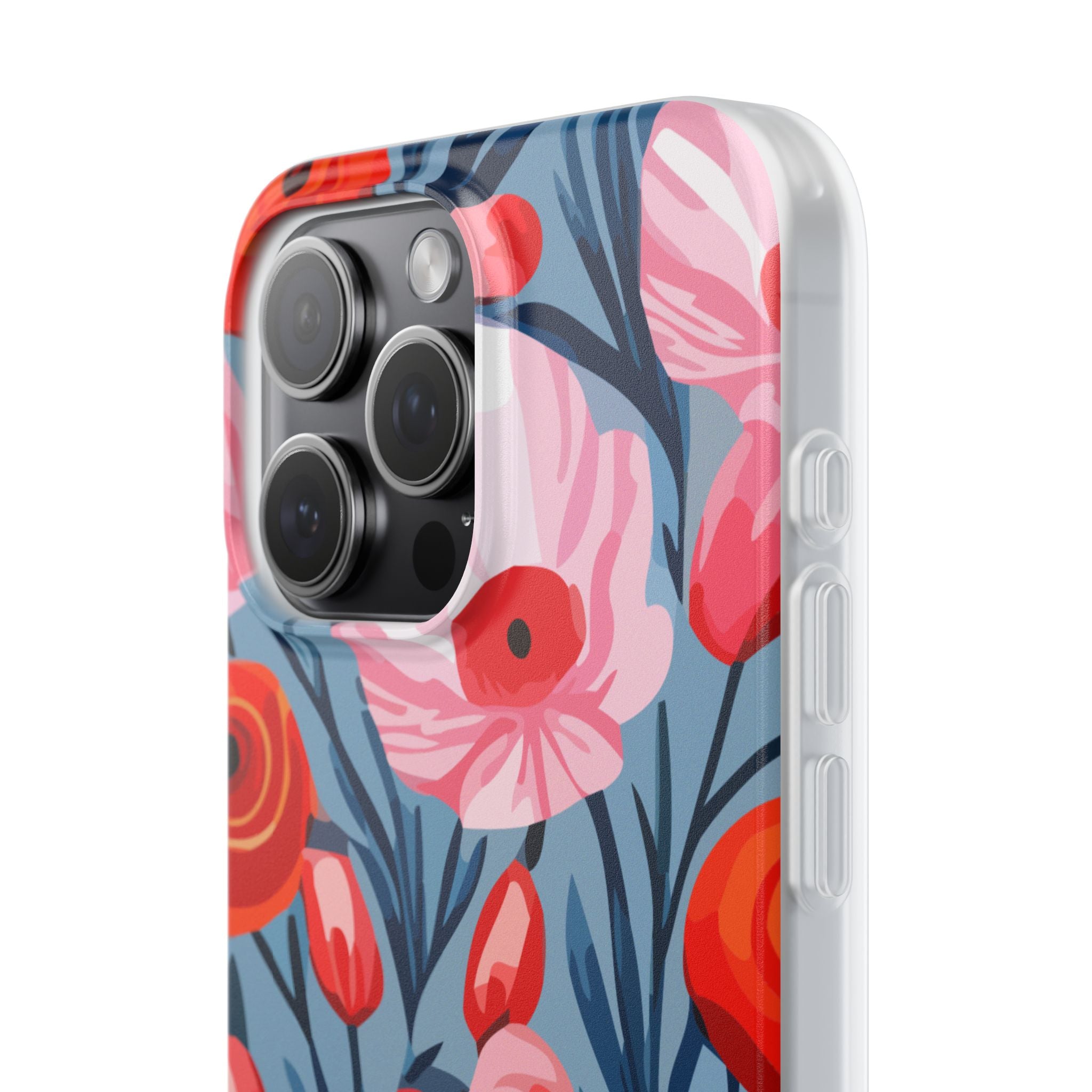 Beautiful Floral Flexi Cases for Phone, Stylish Protective Cover, Gift for Her, Phone Accessories, Floral Design