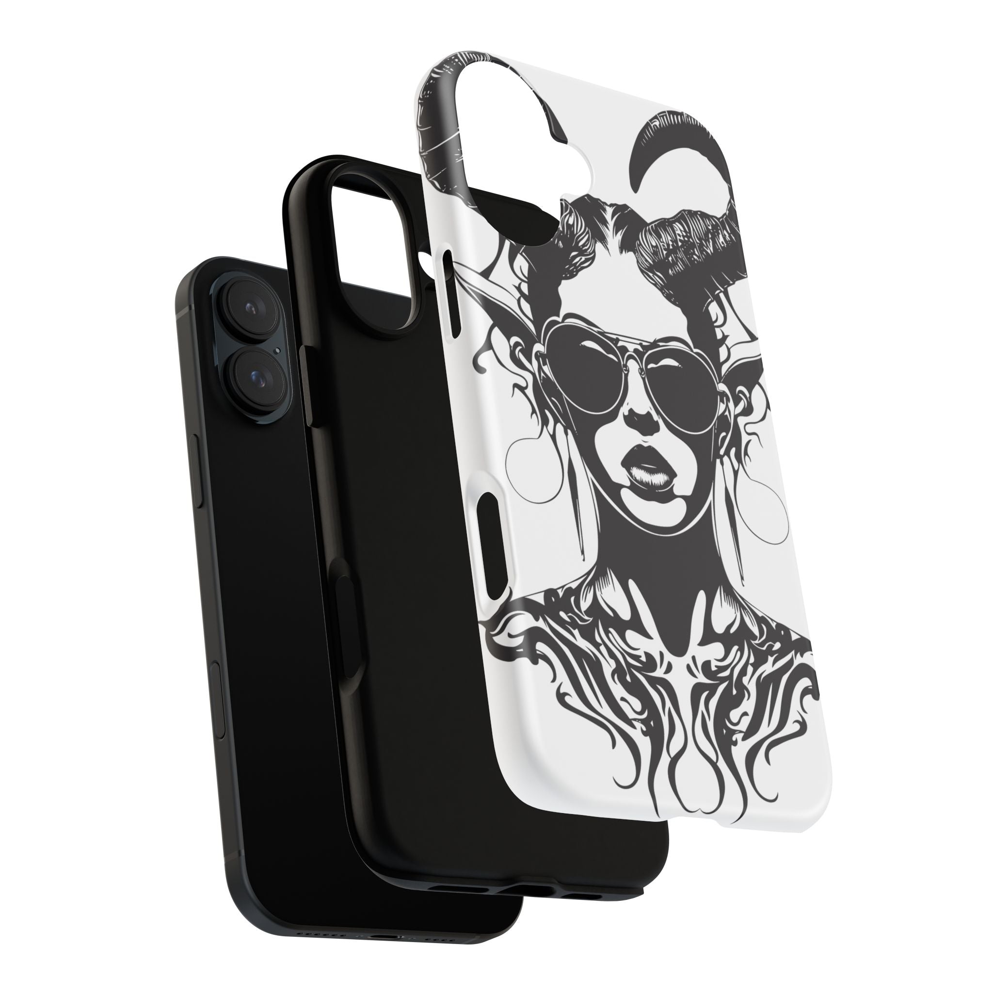 Tough Cases: Stylish Phone Case with Edgy Design, Protective Cover, Gift for Her, Trendy Accessories, Unique Art, Holiday Present