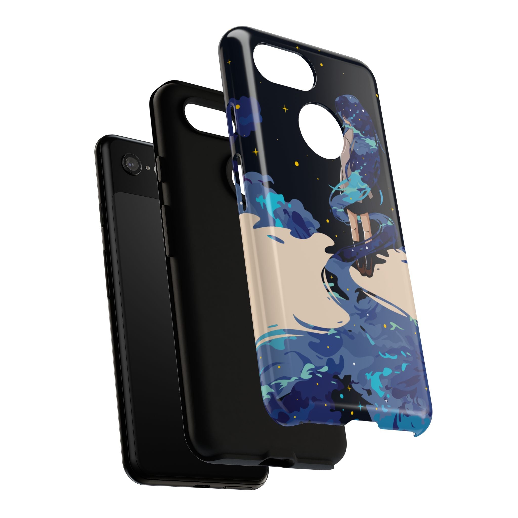 Galaxy-Inspired Phone Case, Celestial Design, Tough Phone Cover, Gift for Space Lovers, Artsy Accessories, Unique Merchandise