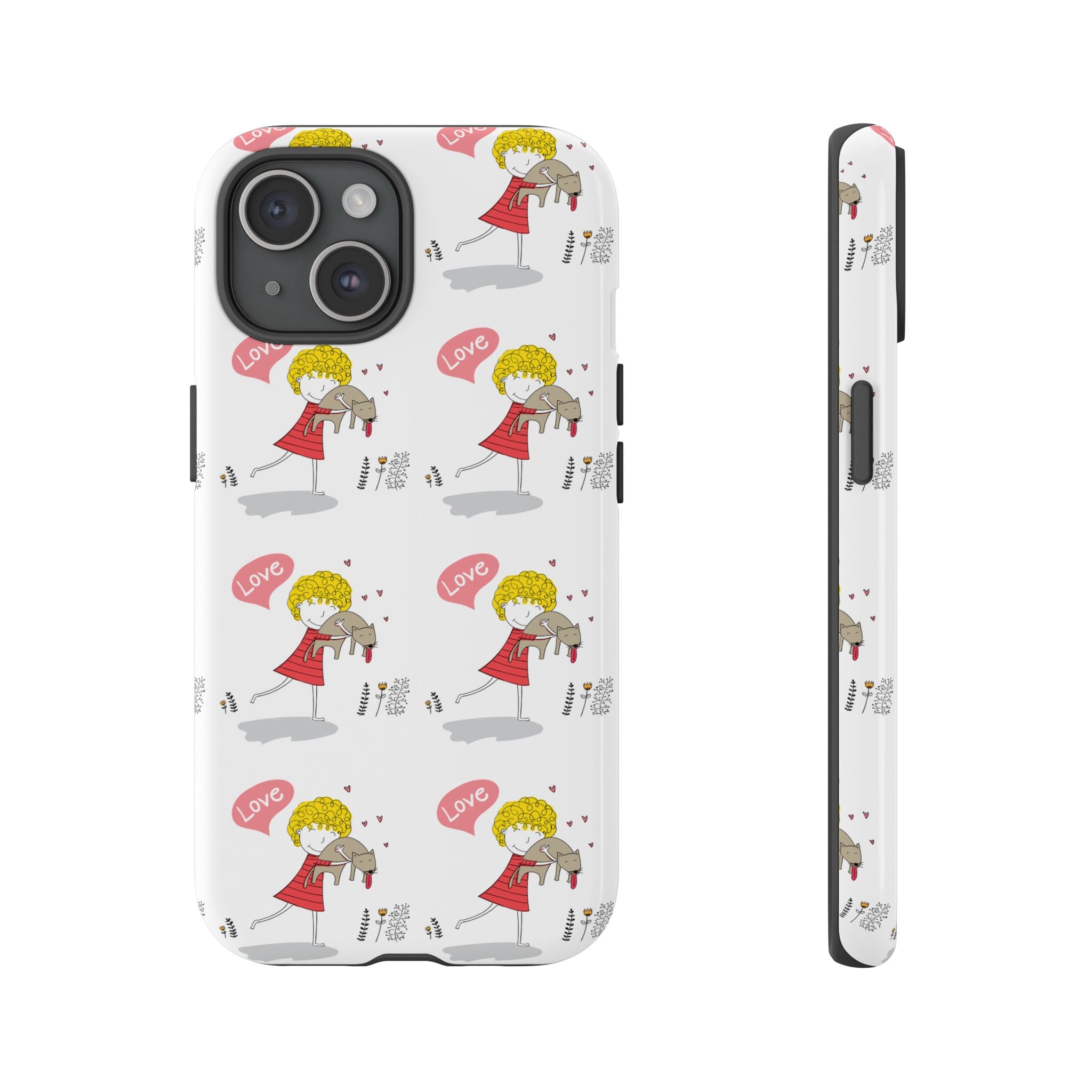 Love-Themed Phone Case | Cute Pet Lover Accessory, Perfect Gift for Birthdays, Anniversaries, Animal Lovers, Valentine's Day