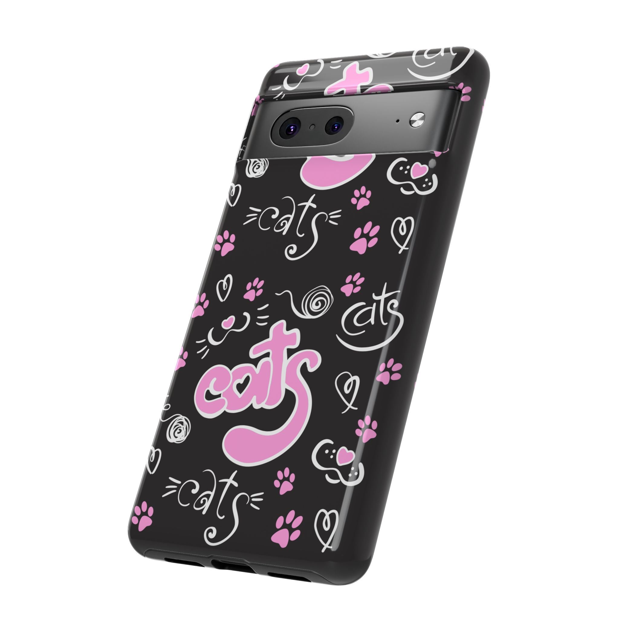 Cute Cat Print Phone Cases, Tough Cases for Cat Lovers, Pet Phone Cover, Gift for Cat Moms, Stylish Phone Accessories