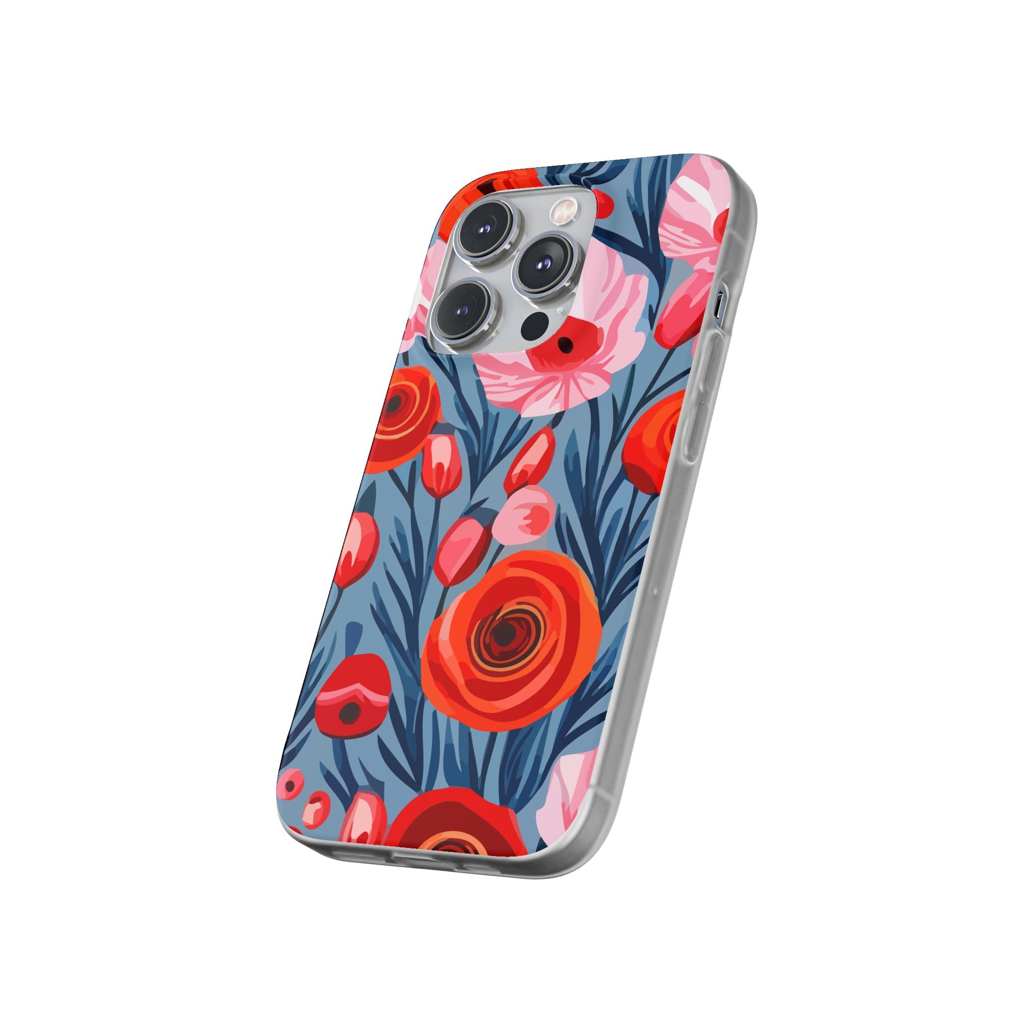 Beautiful Floral Flexi Cases for Phone, Stylish Protective Cover, Gift for Her, Phone Accessories, Floral Design