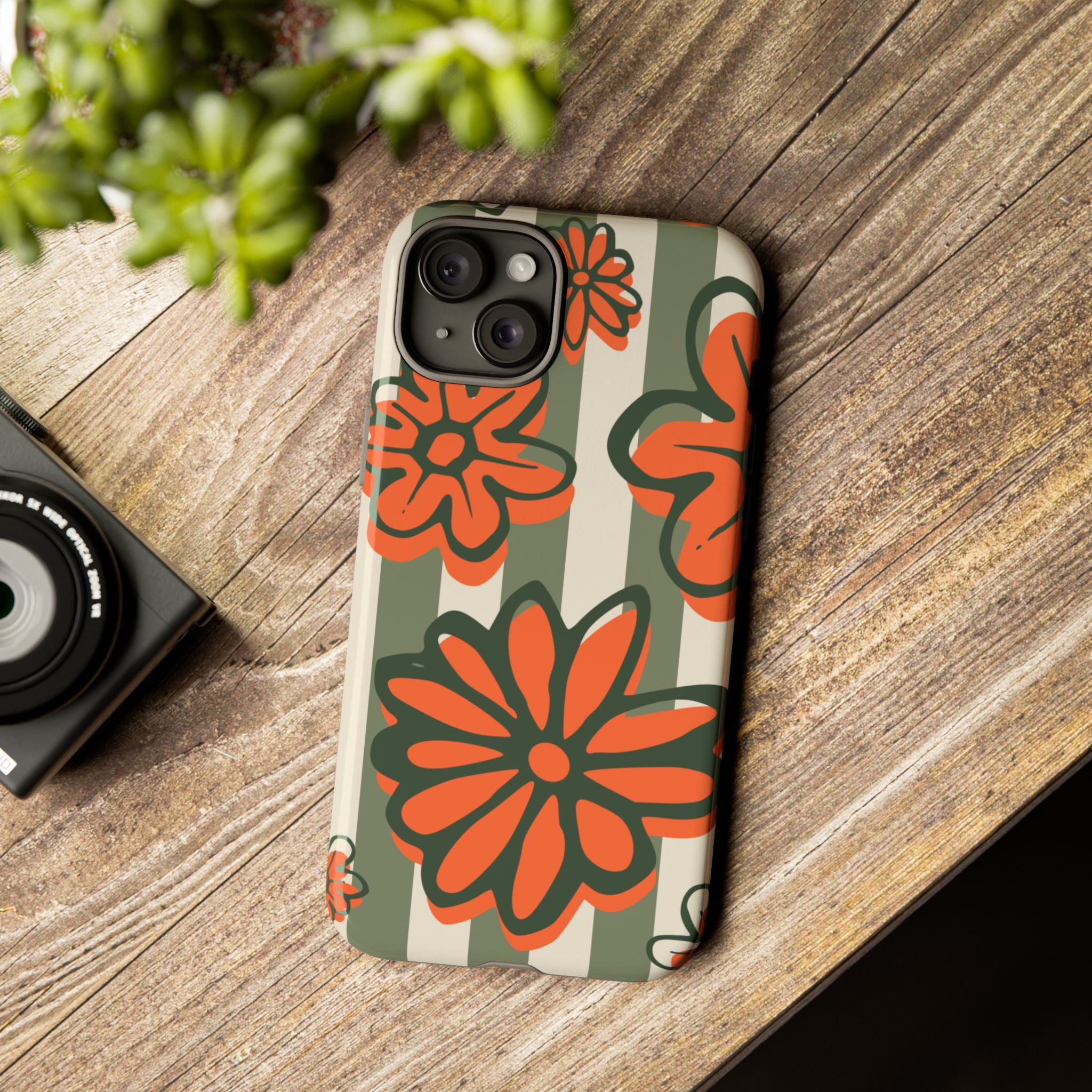 Floral Tough Phone Case - Trendy Protector for Pet Lovers, Super Cute Gift, Floral Design, Stylish Phone Cover, Unique Accessory