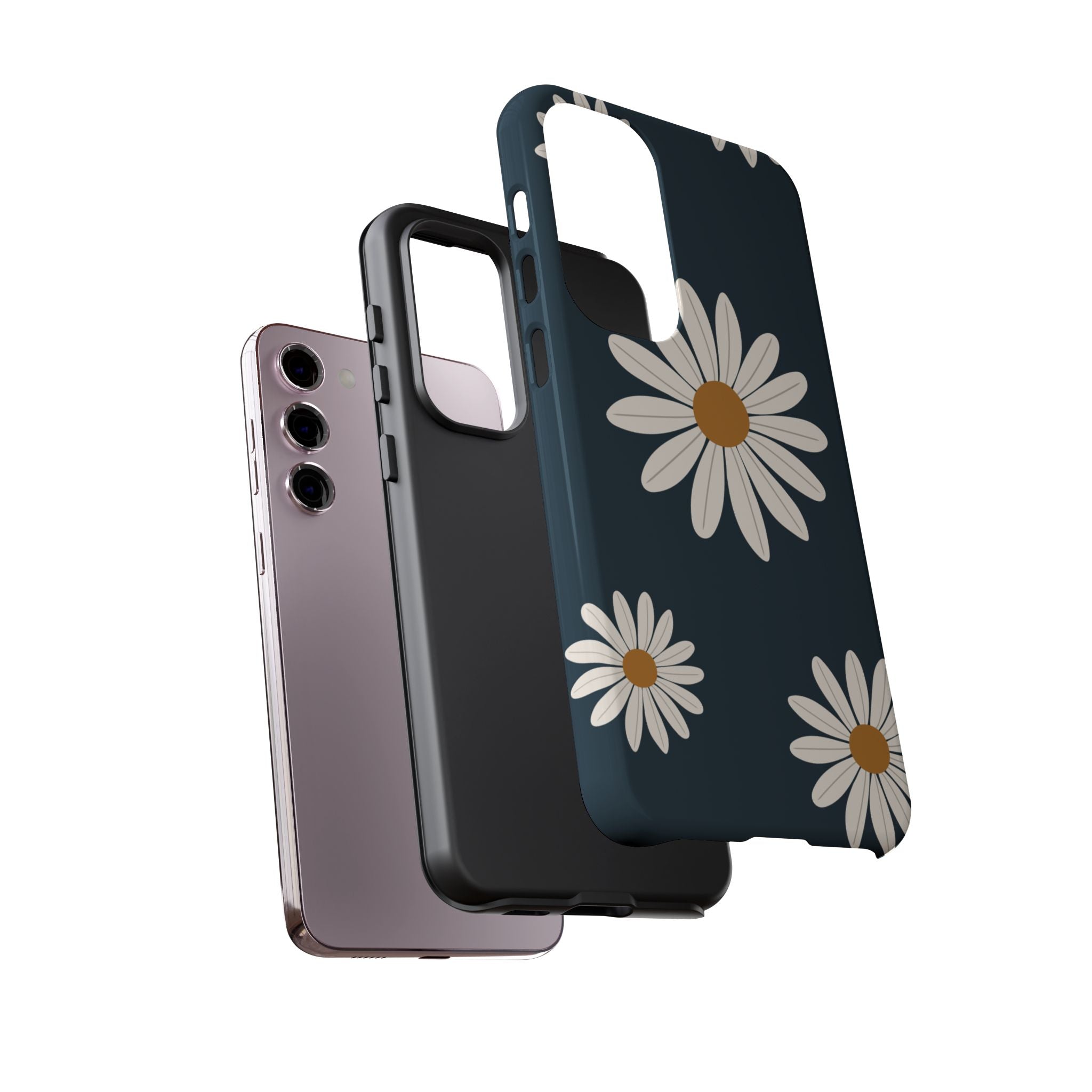Daisy Phone Case, Floral Phone Cover, Tough Phone Case, Gift for Flower Lovers, Smartphone Accessory, Spring Design
