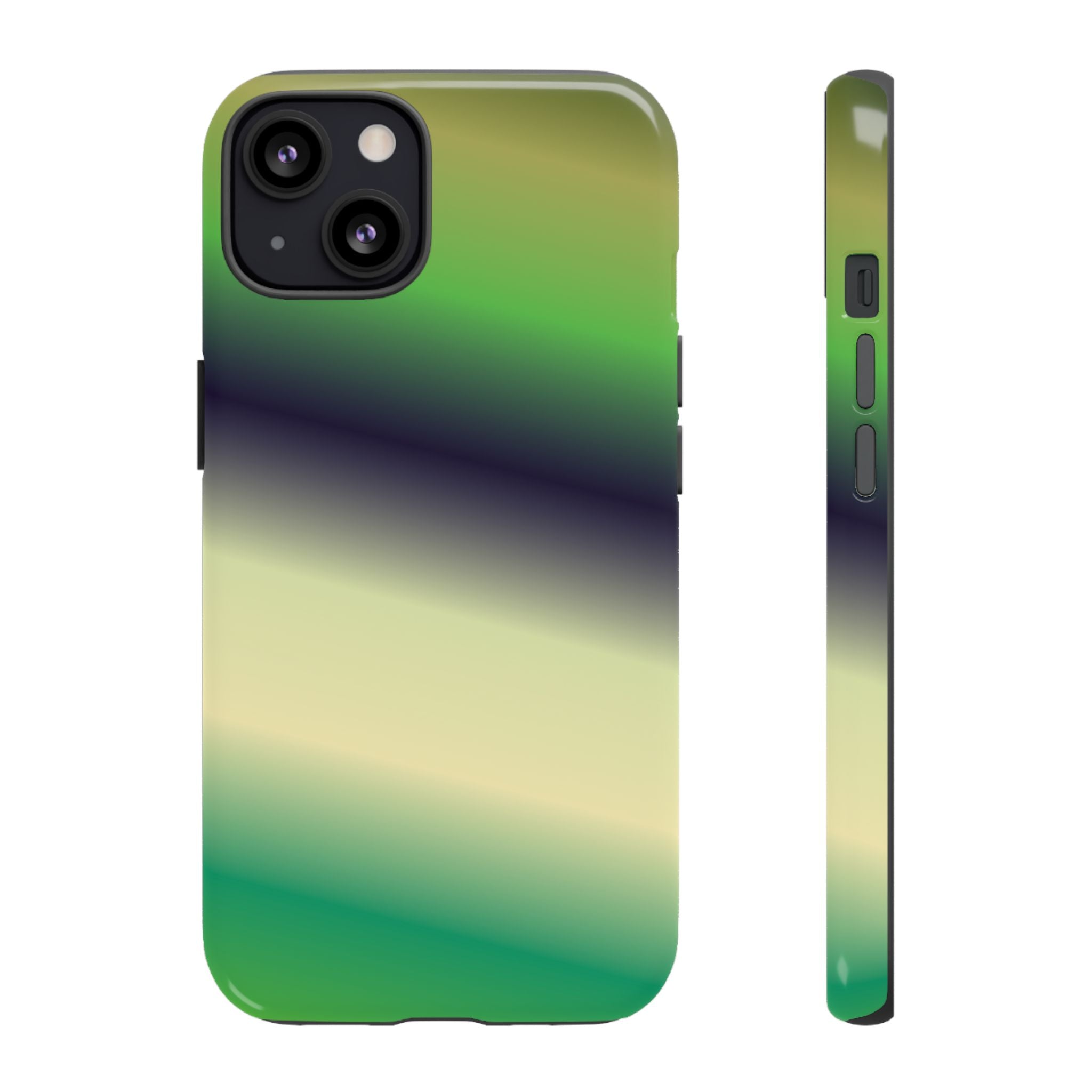 Gradient Phone Case - Tough Cases, Unique Cell Phone Cover, Stylish Tech Accessories, Green and Black Gradient, Perfect Gift