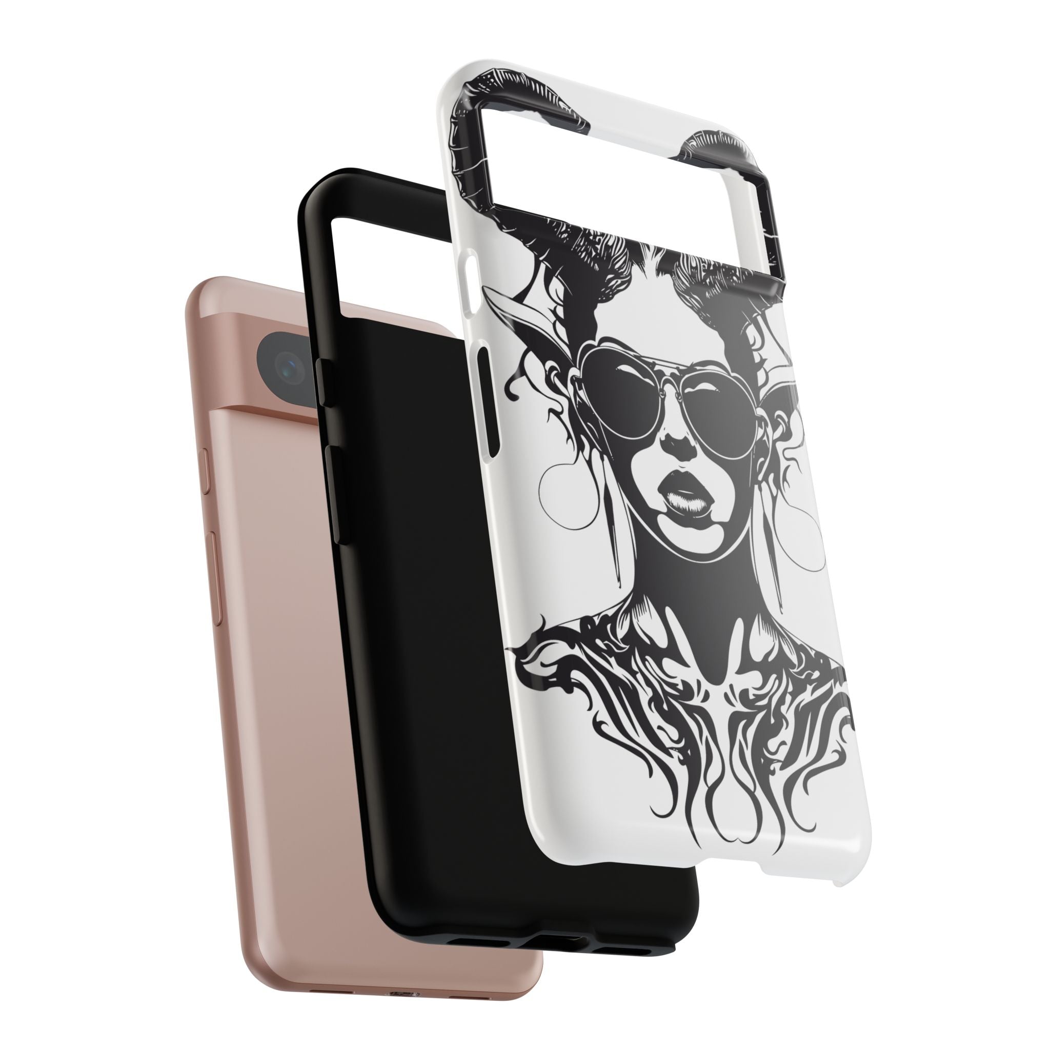 Tough Cases: Stylish Phone Case with Edgy Design, Protective Cover, Gift for Her, Trendy Accessories, Unique Art, Holiday Present