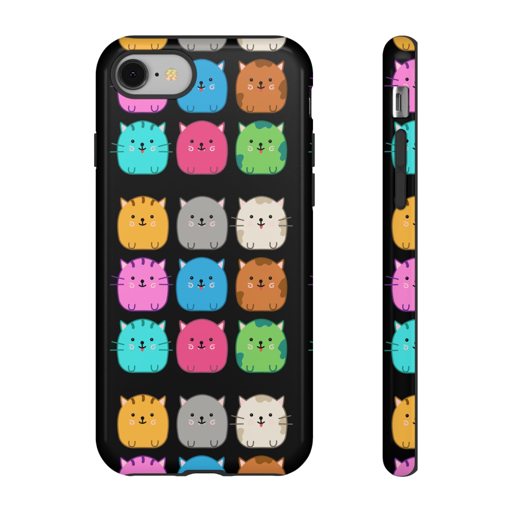 Cute Cat Phone Case, Kawaii Animal Lover Gift, Tough Phone Cover for Kids and Adults, Fun Cat Designs for Birthdays, Pet Lovers