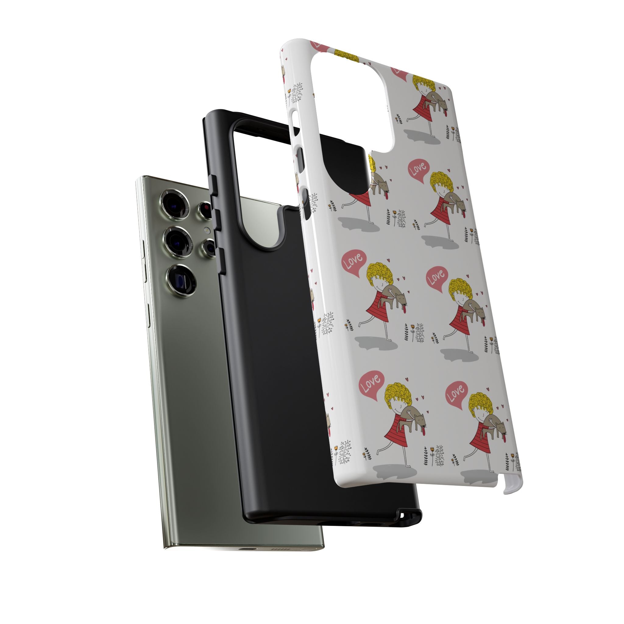 Love-Themed Phone Case | Cute Pet Lover Accessory, Perfect Gift for Birthdays, Anniversaries, Animal Lovers, Valentine's Day