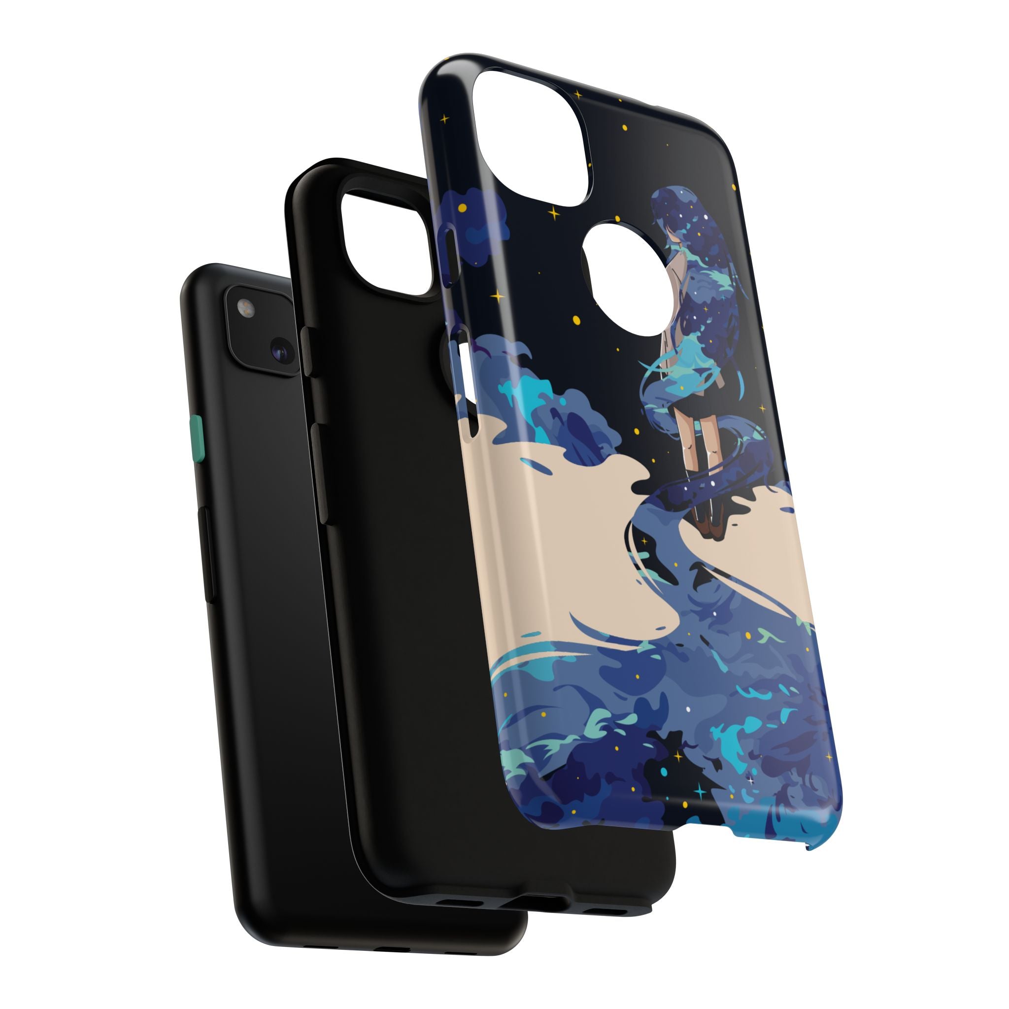 Galaxy-Inspired Phone Case, Celestial Design, Tough Phone Cover, Gift for Space Lovers, Artsy Accessories, Unique Merchandise
