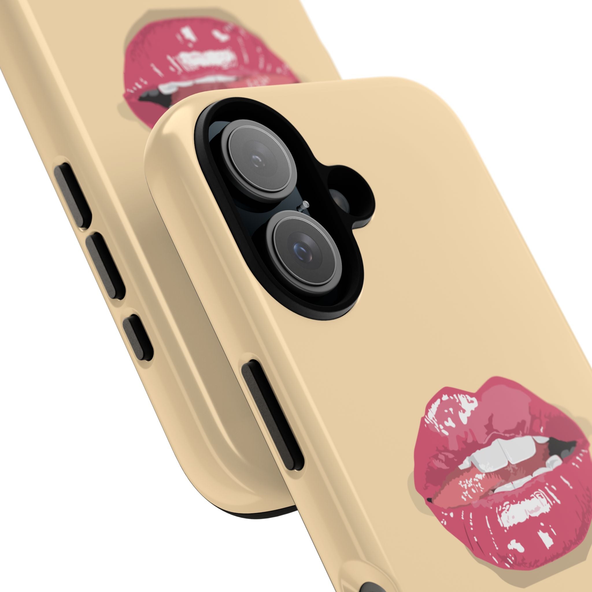 Stylish Phone Case with Lip Print, Trendy Mobile Cover, Fashion Accessory, Gift for Her, Cute Cell Phone Case