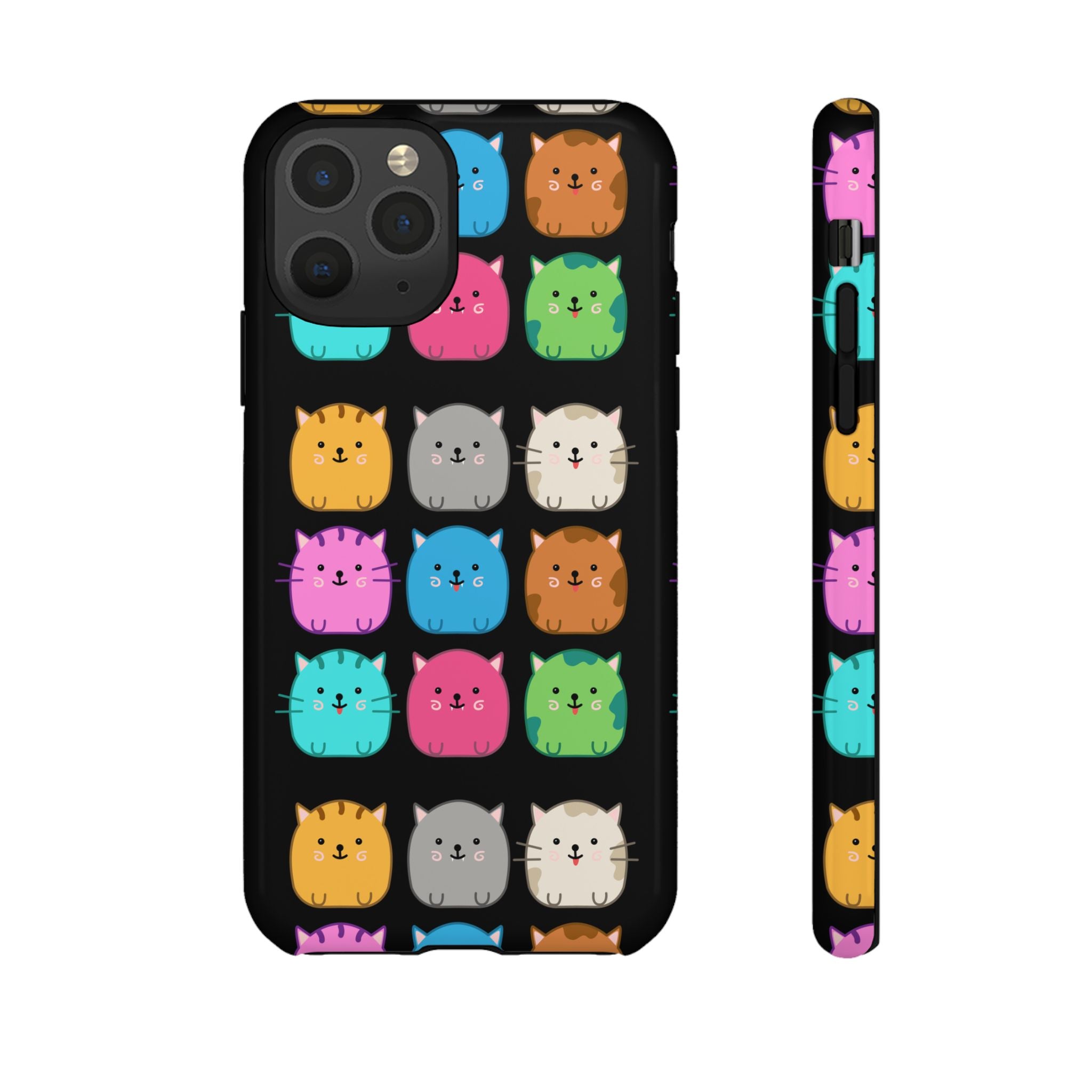 Cute Cat Phone Case, Kawaii Animal Lover Gift, Tough Phone Cover for Kids and Adults, Fun Cat Designs for Birthdays, Pet Lovers