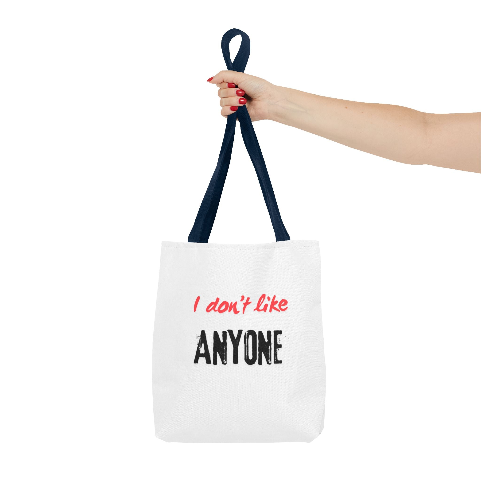 English White "I Like No One" – Anti-Social Tote