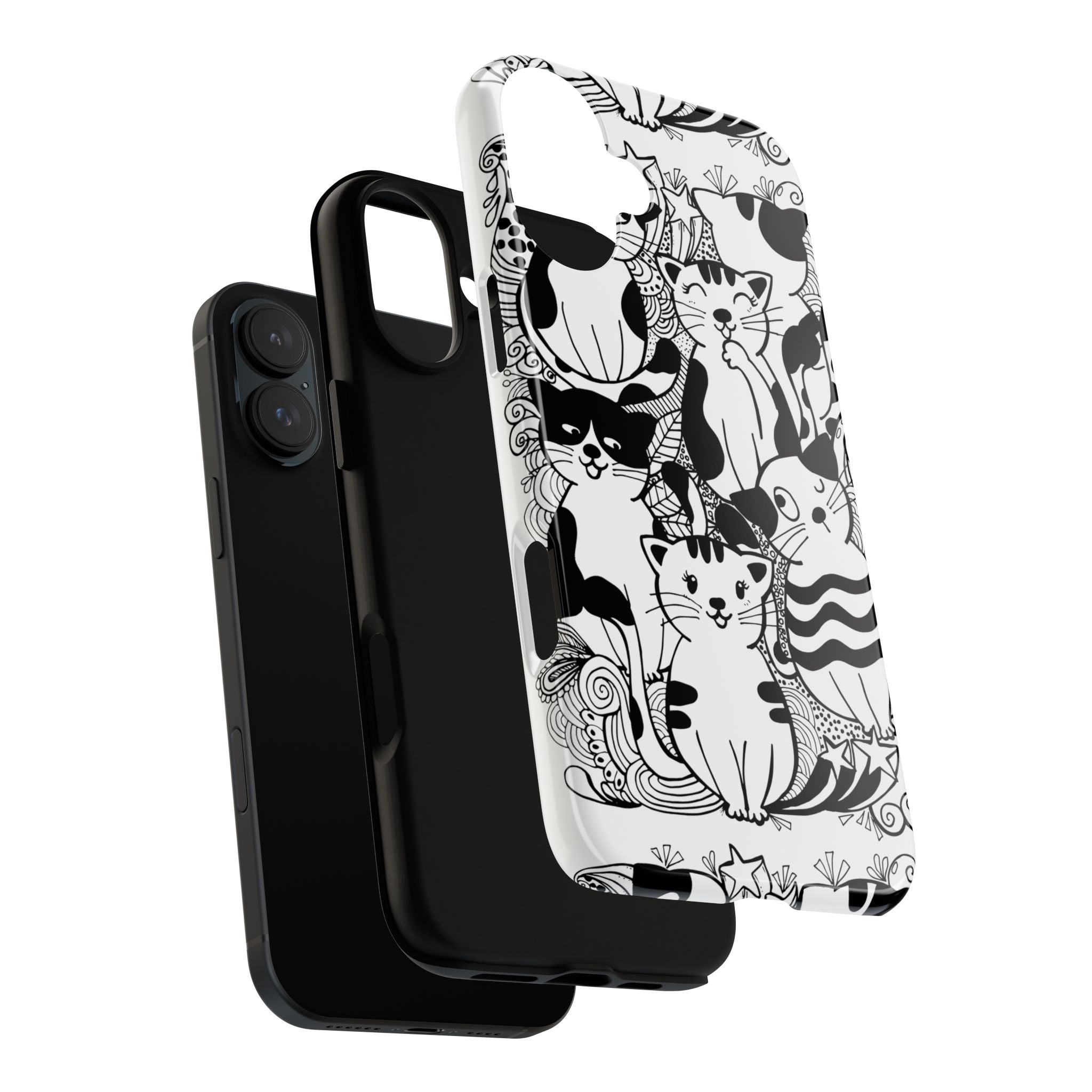 Cat-Themed Phone Case, Cute Cat Art, Pet Lover Gift, Birthday Present, Unique Cat Decor, Fun Tech Accessories, Animal Lover Case