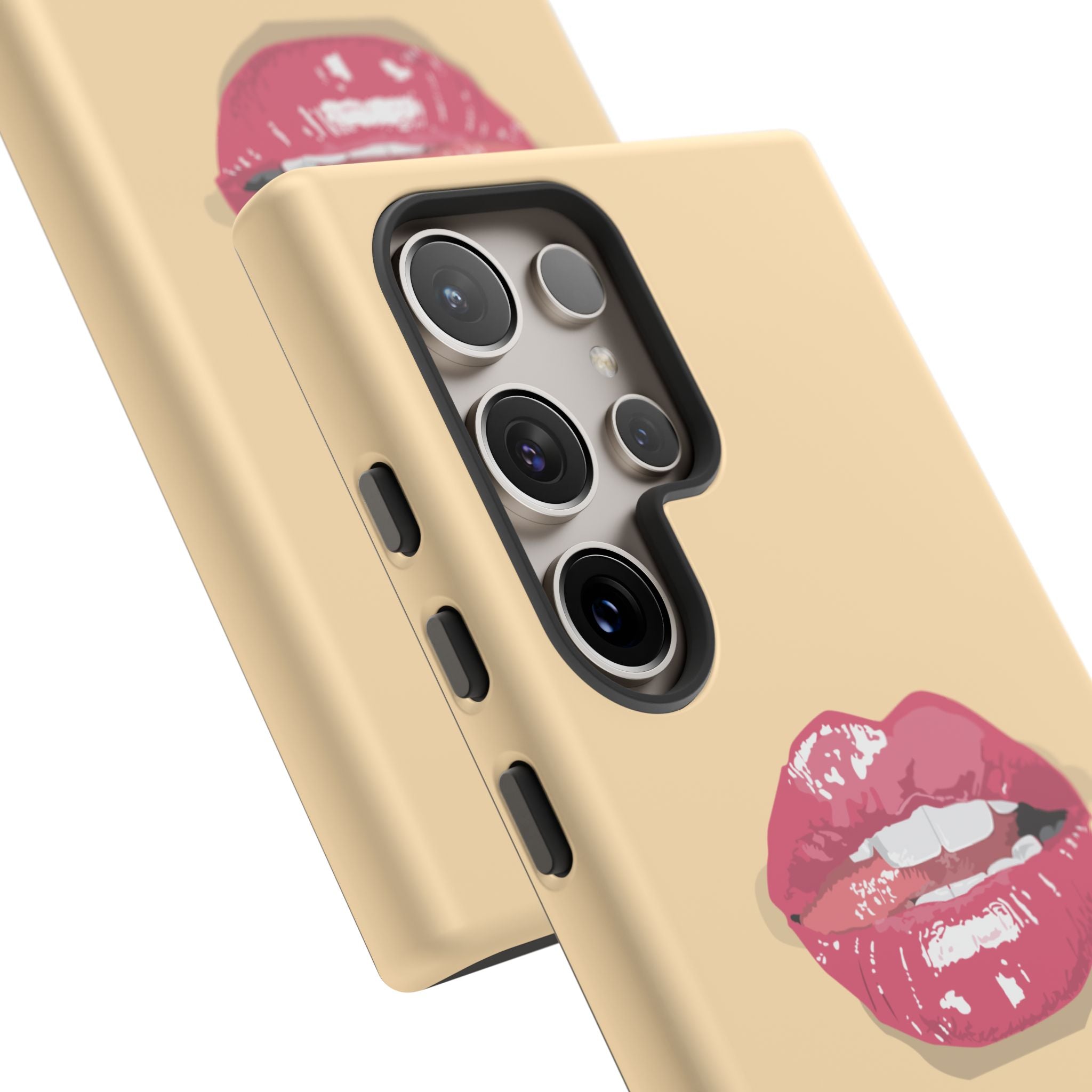 Stylish Phone Case with Lip Print, Trendy Mobile Cover, Fashion Accessory, Gift for Her, Cute Cell Phone Case