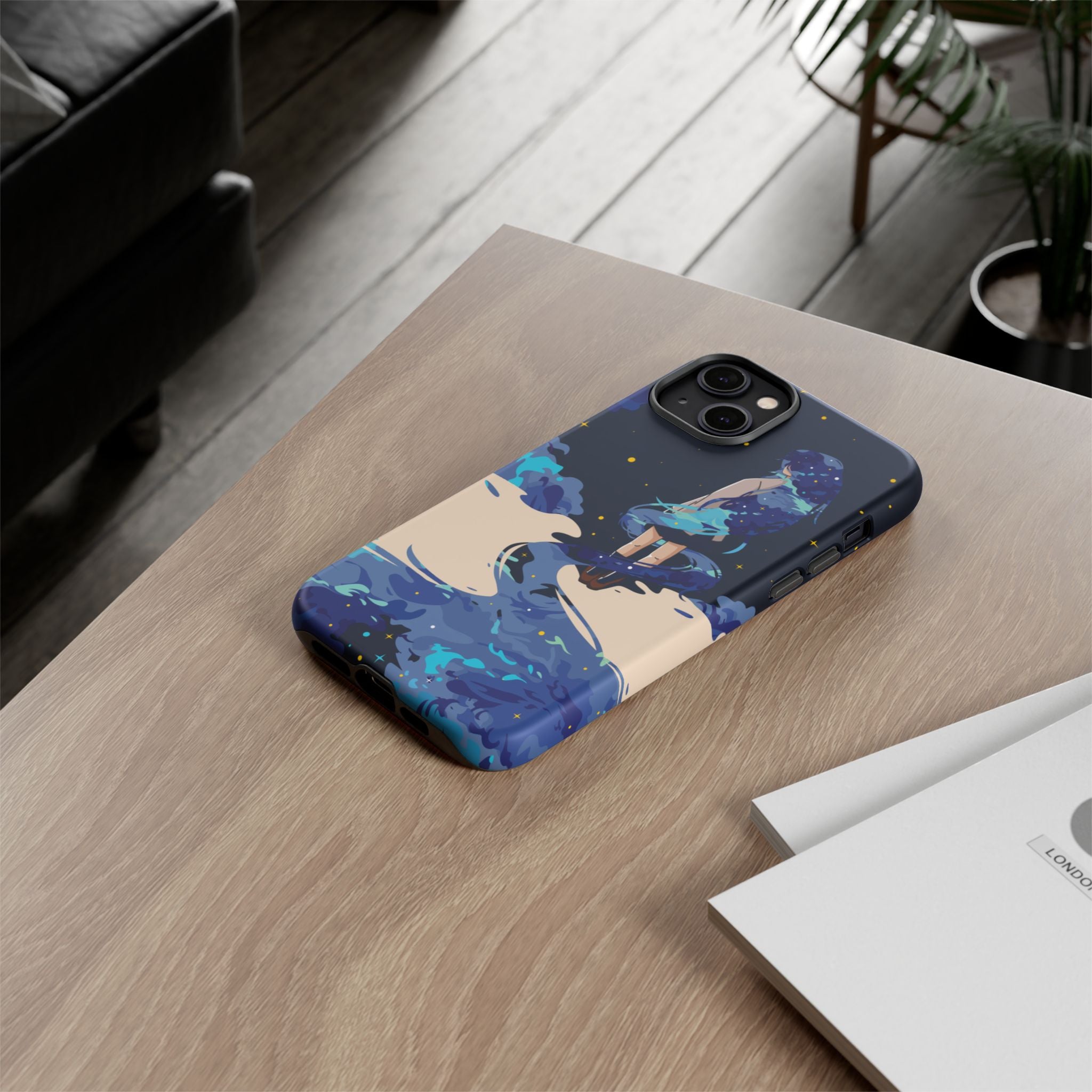 Galaxy-Inspired Phone Case, Celestial Design, Tough Phone Cover, Gift for Space Lovers, Artsy Accessories, Unique Merchandise