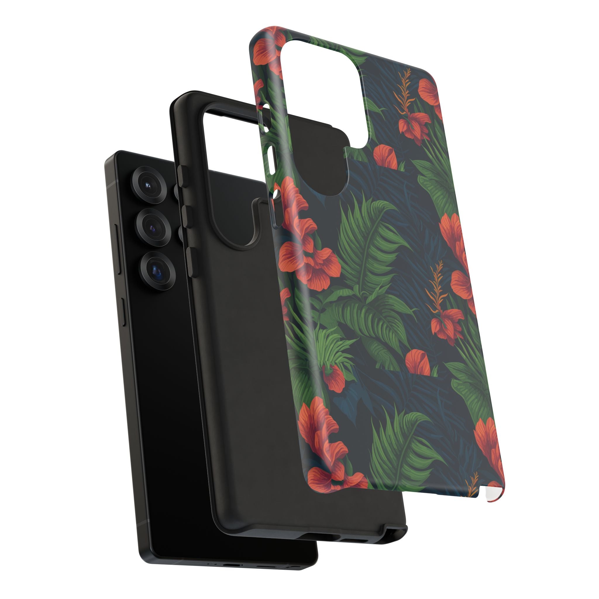 Tropical Phone Case with Floral Design, Eco-Friendly Protection for Summer Vibes, Ideal Gift for Nature Lovers, Vibrant Background