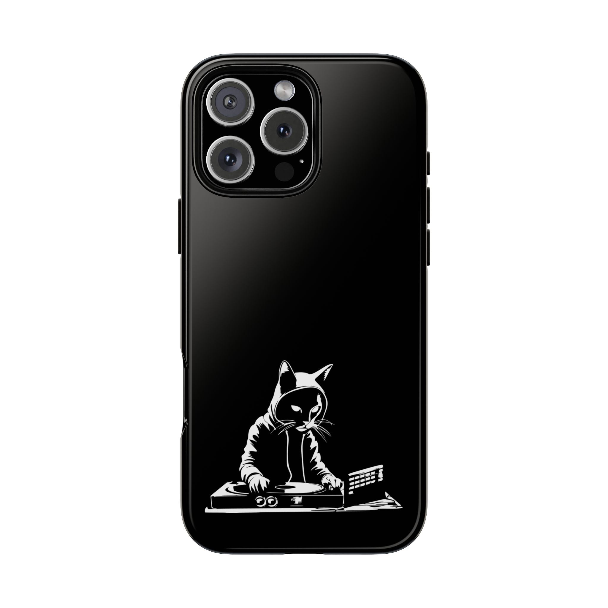 Cat DJ Phone Case | Stylish Tough Cases for Music Lovers, Gift for Cat Owners, Unique Phone Accessory, Cool Tech Gear