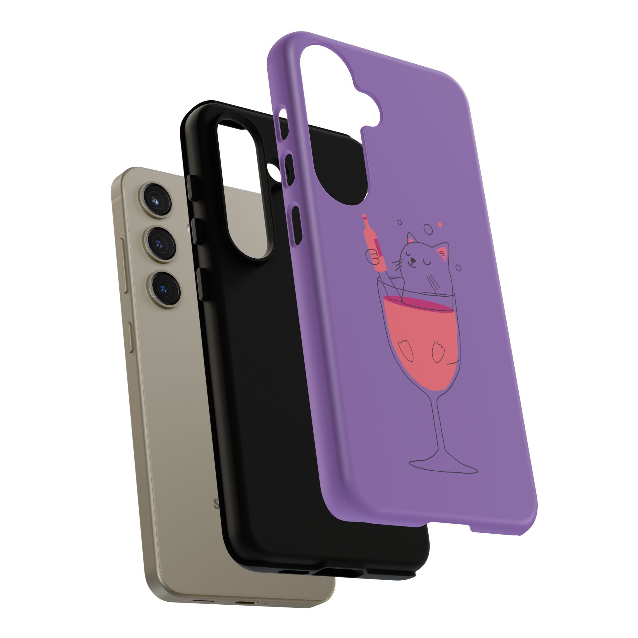 Cute Cat Phone Case, Fun Gift for Cat Lovers, Colorful Phone Cover, Pet Lover Accessory, Unique Cat Themed Case