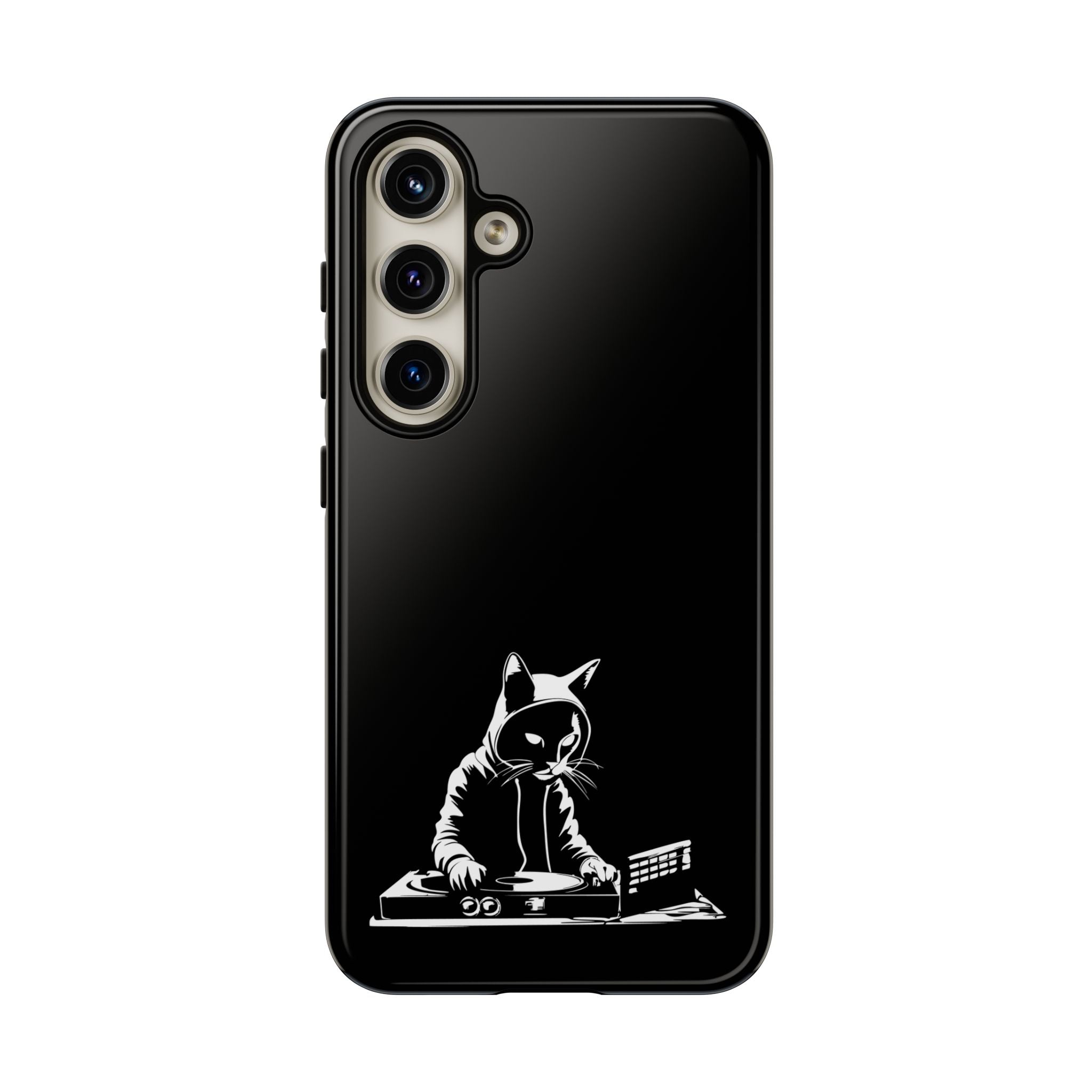 Cat DJ Phone Case | Stylish Tough Cases for Music Lovers, Gift for Cat Owners, Unique Phone Accessory, Cool Tech Gear