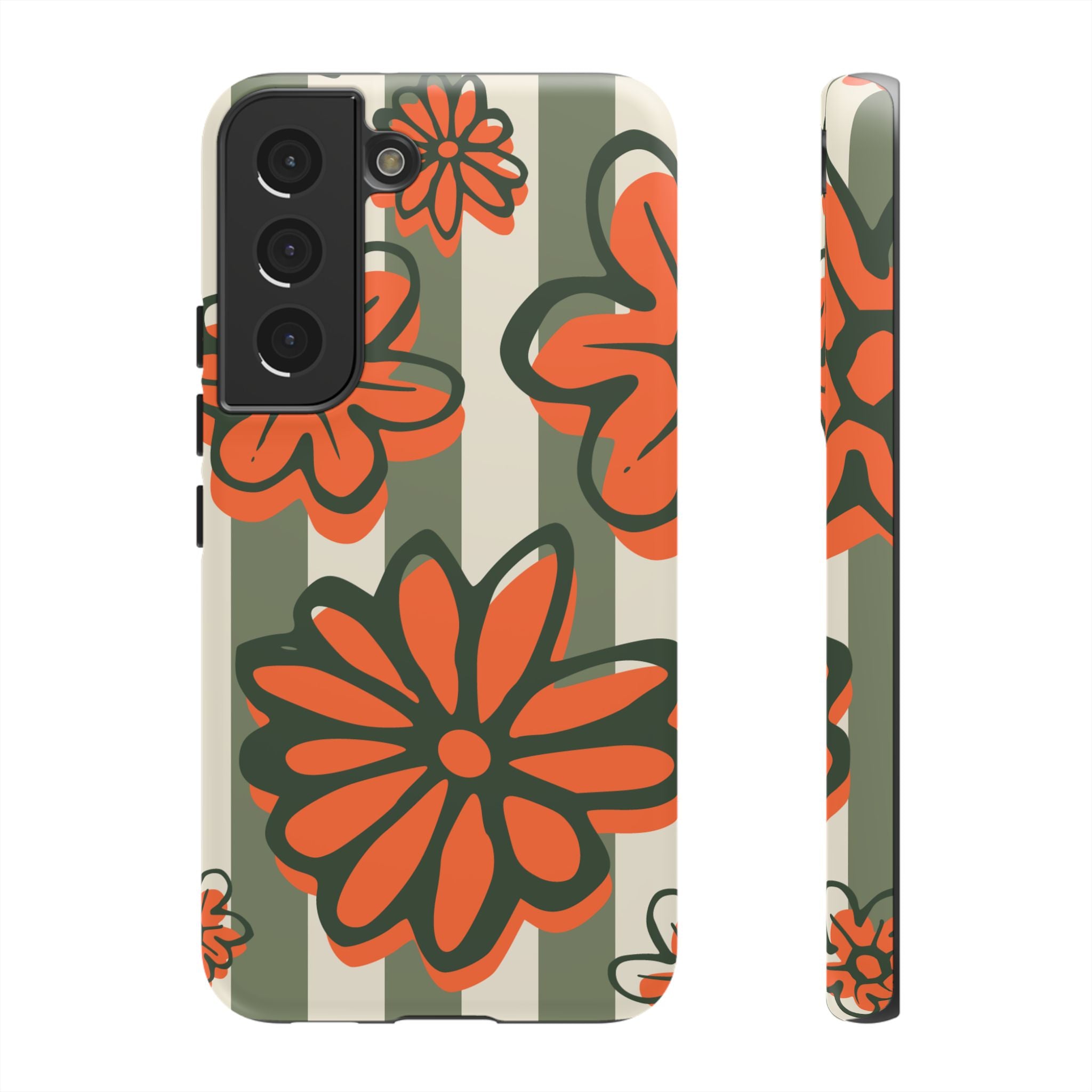 Floral Tough Phone Case - Trendy Protector for Pet Lovers, Super Cute Gift, Floral Design, Stylish Phone Cover, Unique Accessory