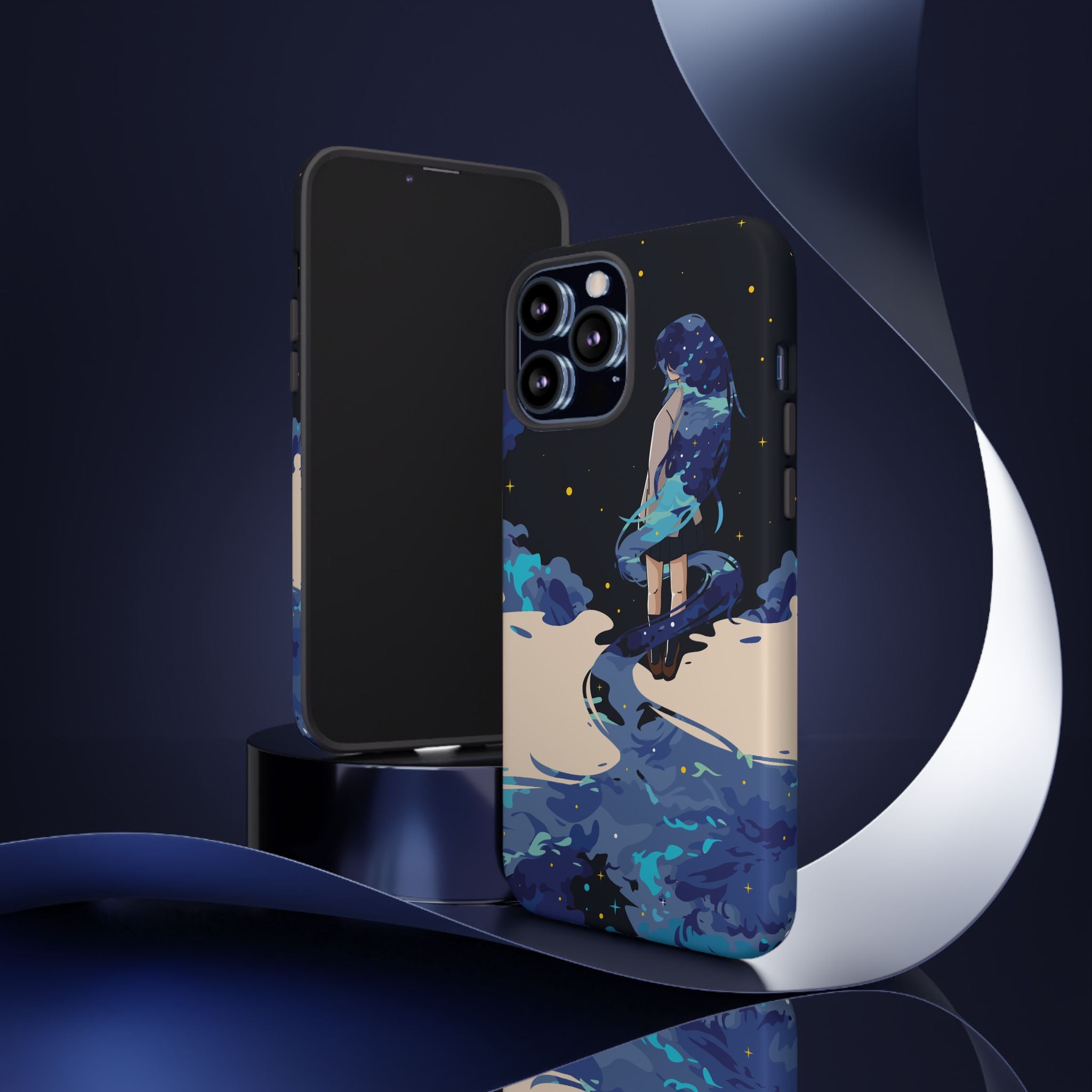 Galaxy-Inspired Phone Case, Celestial Design, Tough Phone Cover, Gift for Space Lovers, Artsy Accessories, Unique Merchandise