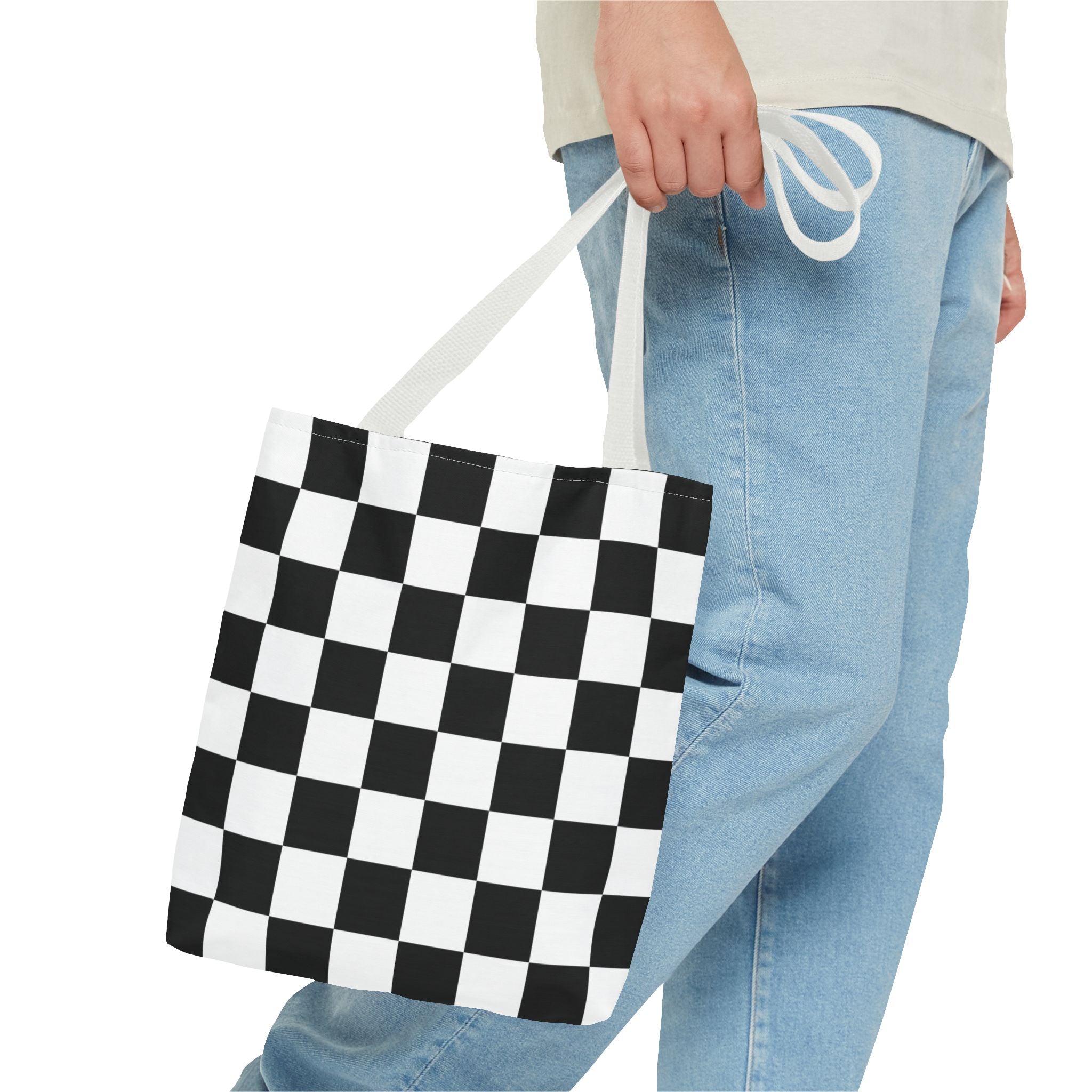 Tote Bag Finish Line - Checkered Victory – Tote Bag for Racing Fans