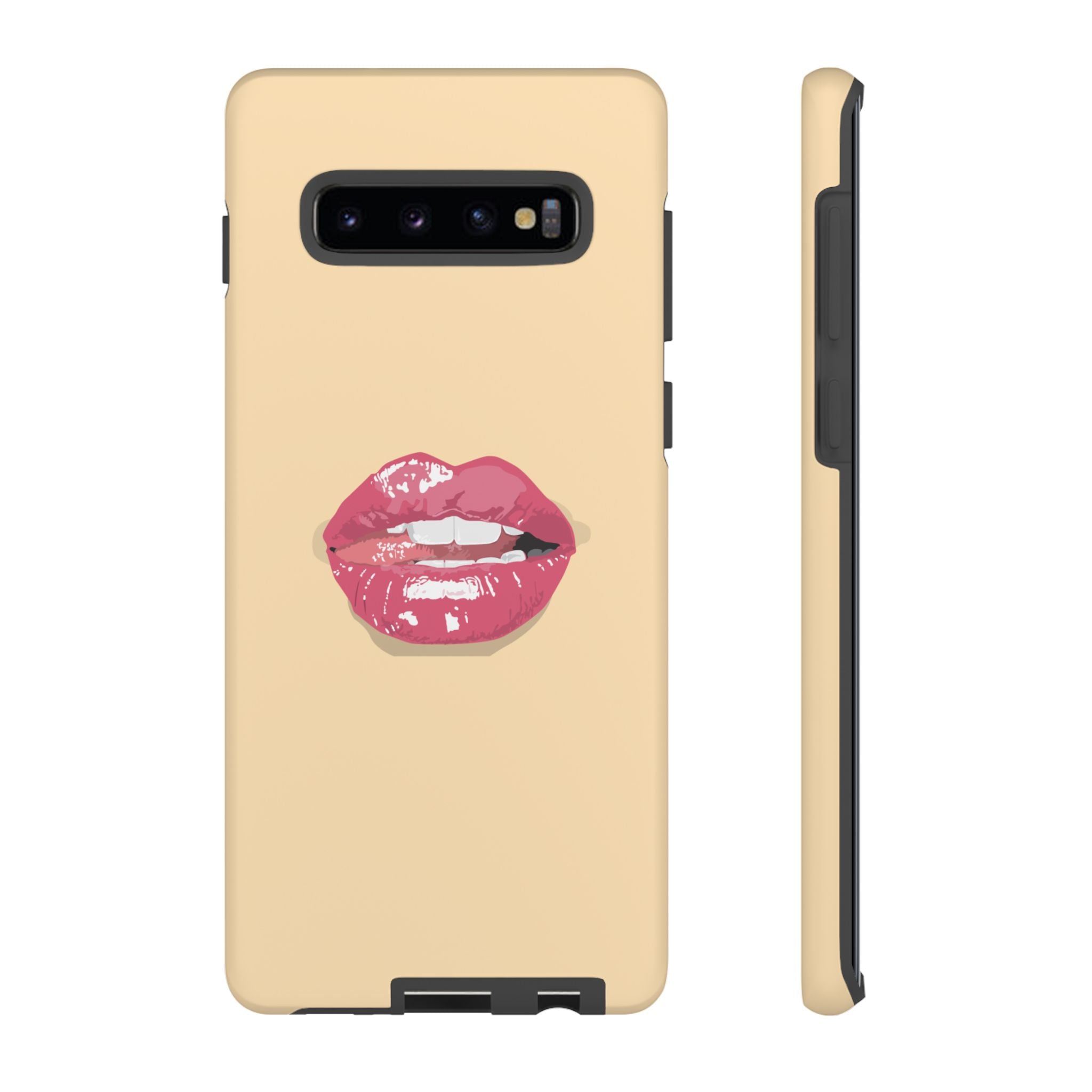 Stylish Phone Case with Lip Print, Trendy Mobile Cover, Fashion Accessory, Gift for Her, Cute Cell Phone Case