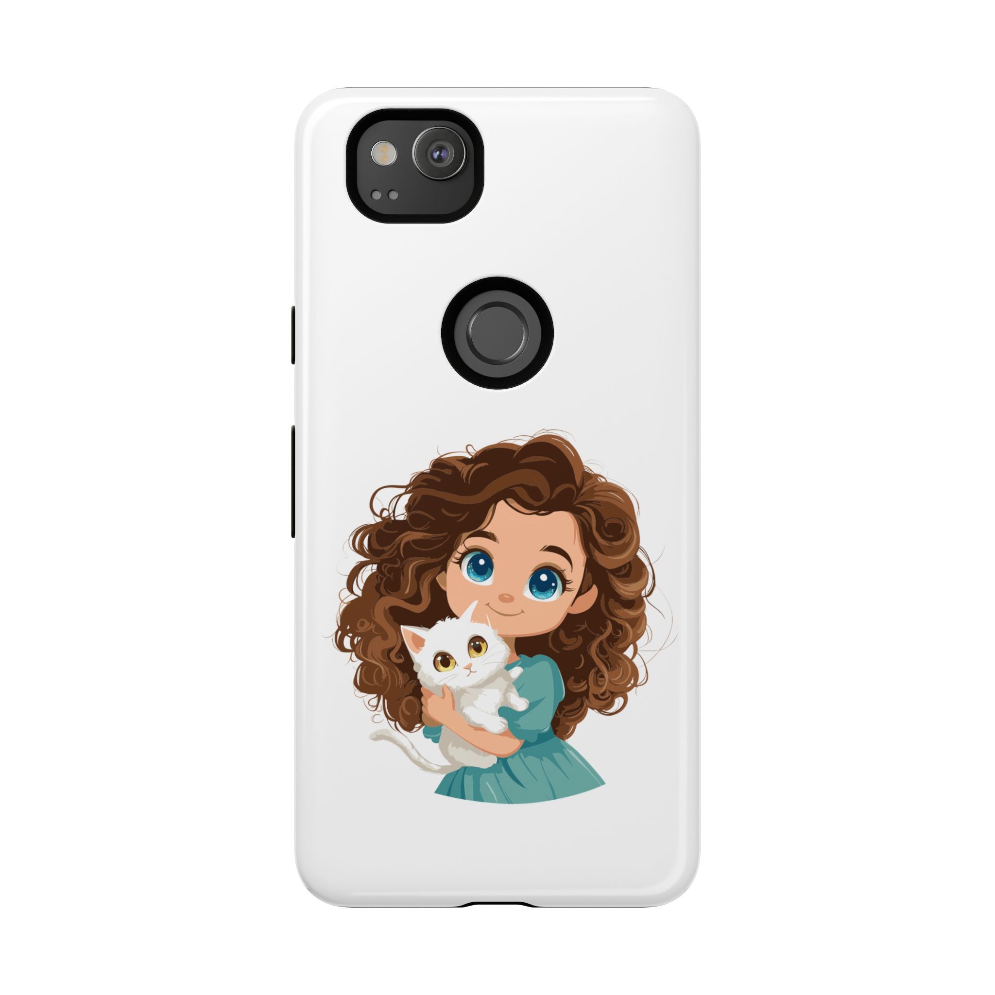 Cute Cat Lover Phone Case, Tough Phone Cover, Pet Lover Gift, Personalized Gift, Kids Phone Case, Animal Lover Accessories