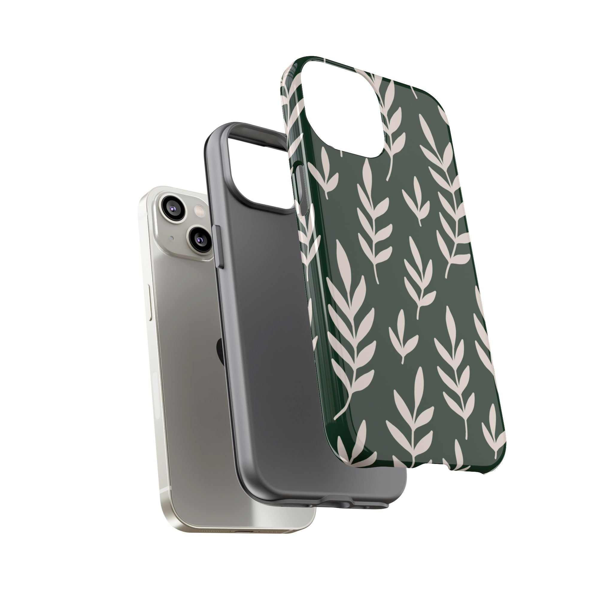 Leafy Phone Case, Tough Cases for Nature Lovers, Green Leaf Design, Eco-Friendly, Stylish Mobile Cover, Gift for Her