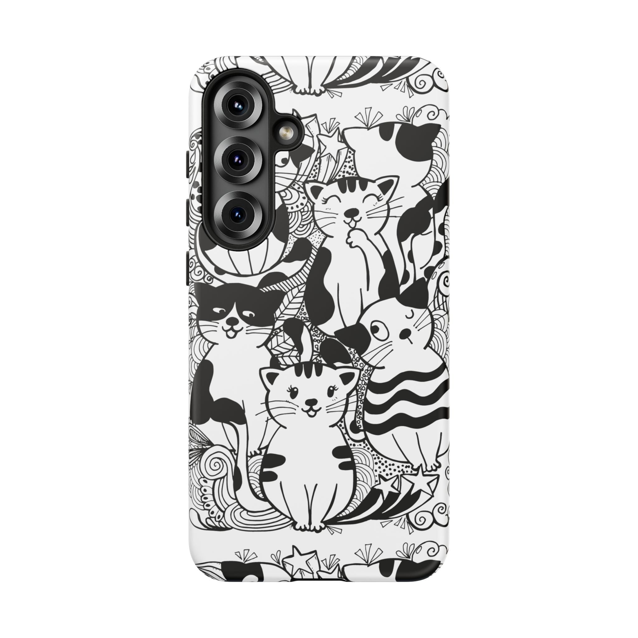 Cat-Themed Phone Case, Cute Cat Art, Pet Lover Gift, Birthday Present, Unique Cat Decor, Fun Tech Accessories, Animal Lover Case