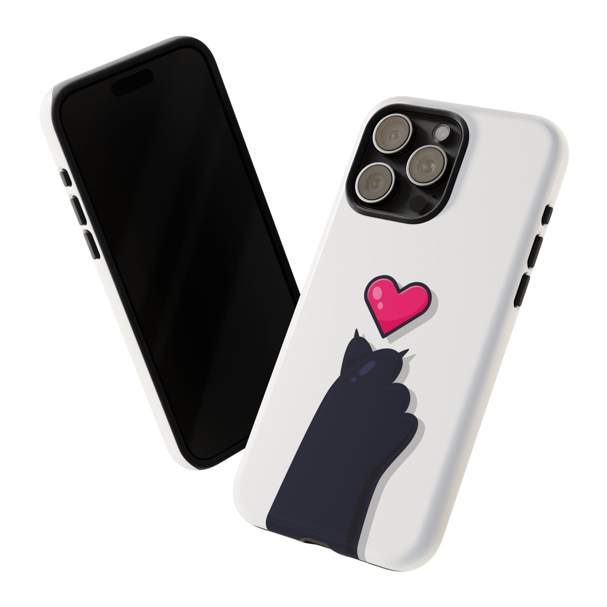 Cute Cat Love Phone Case, Tough Cell Phone Cover, Animal Lover Gifts, Pet Parent Accessories, Valentine's Day Essentials