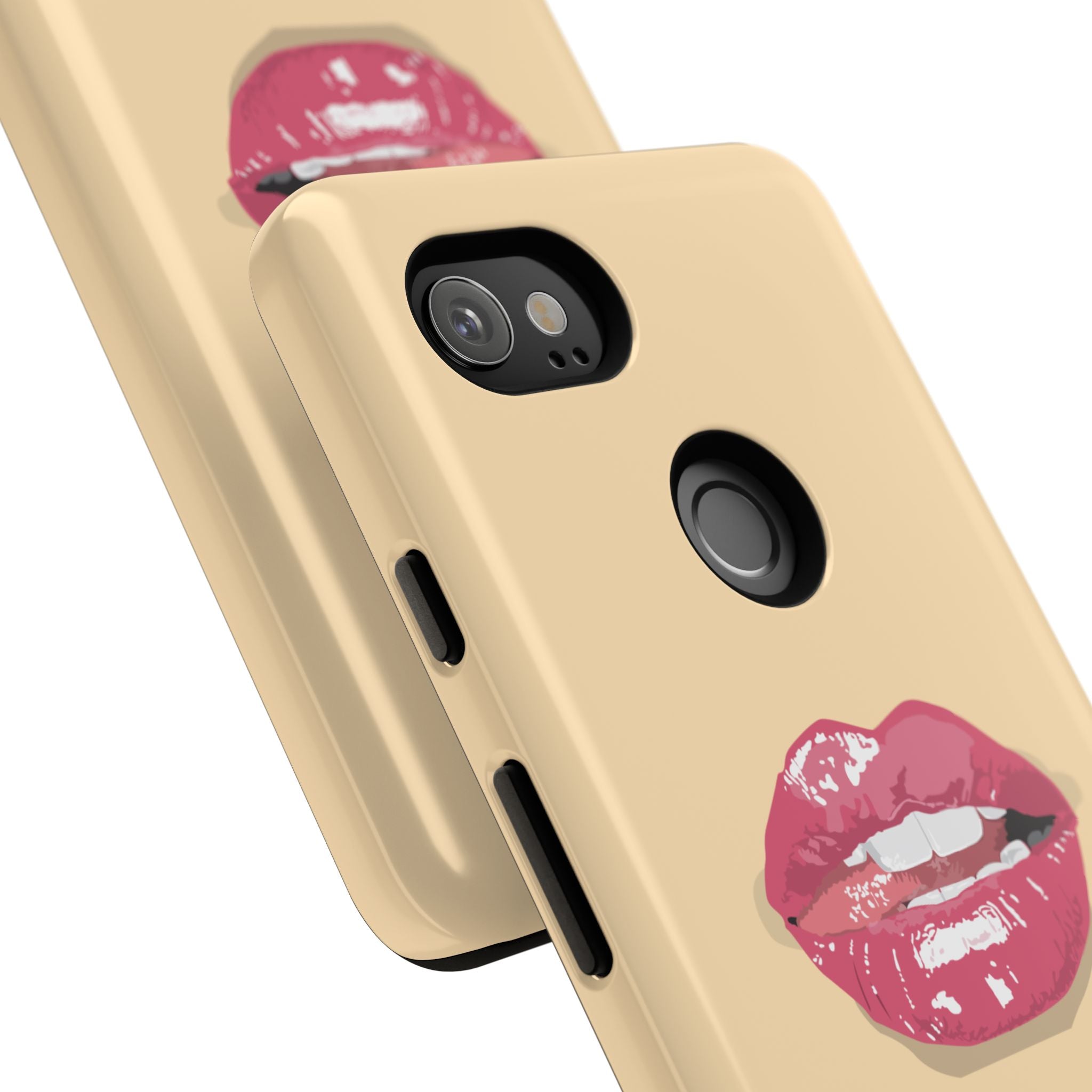 Stylish Phone Case with Lip Print, Trendy Mobile Cover, Fashion Accessory, Gift for Her, Cute Cell Phone Case